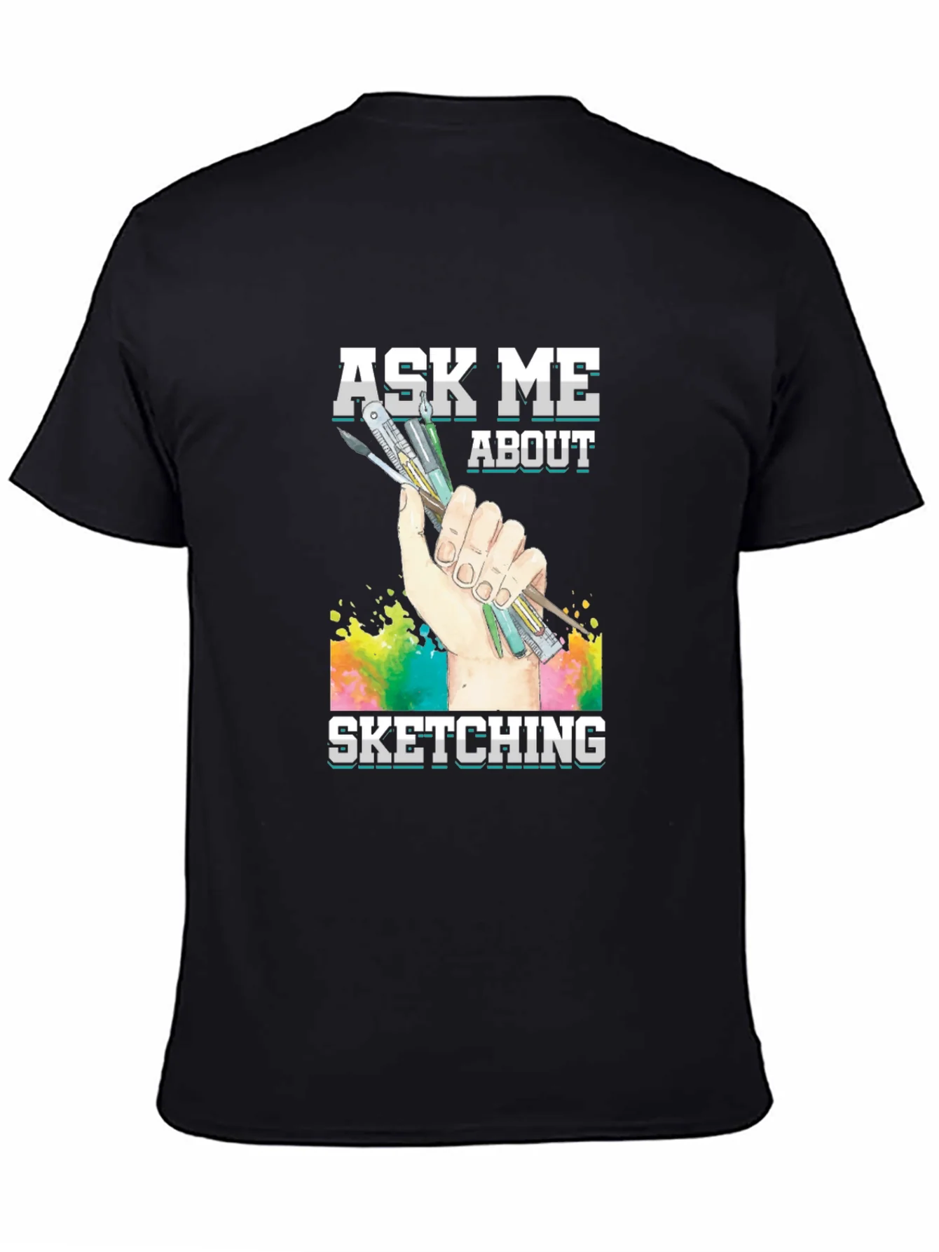 Rebbecca Ask Me About Sketching Graphic T-Shirt
