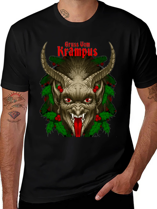 Rebbecca Gruss Vom Krampus Graphic Tee - Holiday Devil Shirt