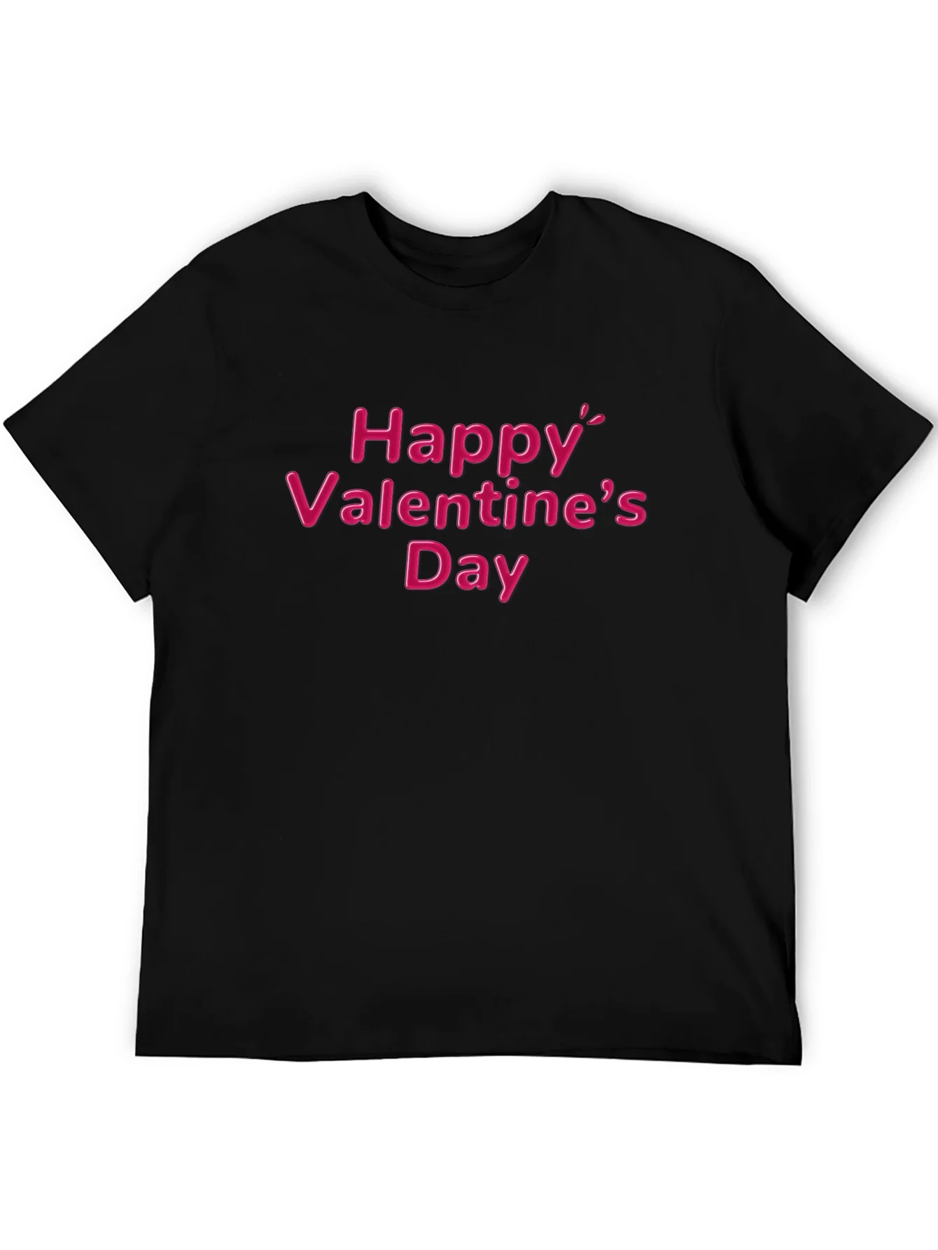 Camiseta Negra Feliz D¨ªa de San Valent¨ªn