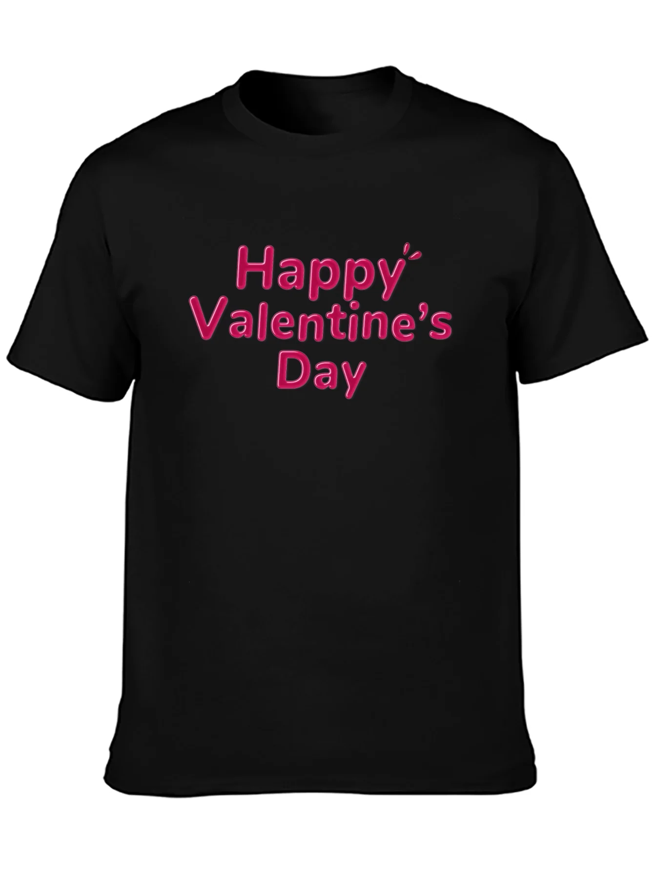 Camiseta Negra Feliz D¨ªa de San Valent¨ªn
