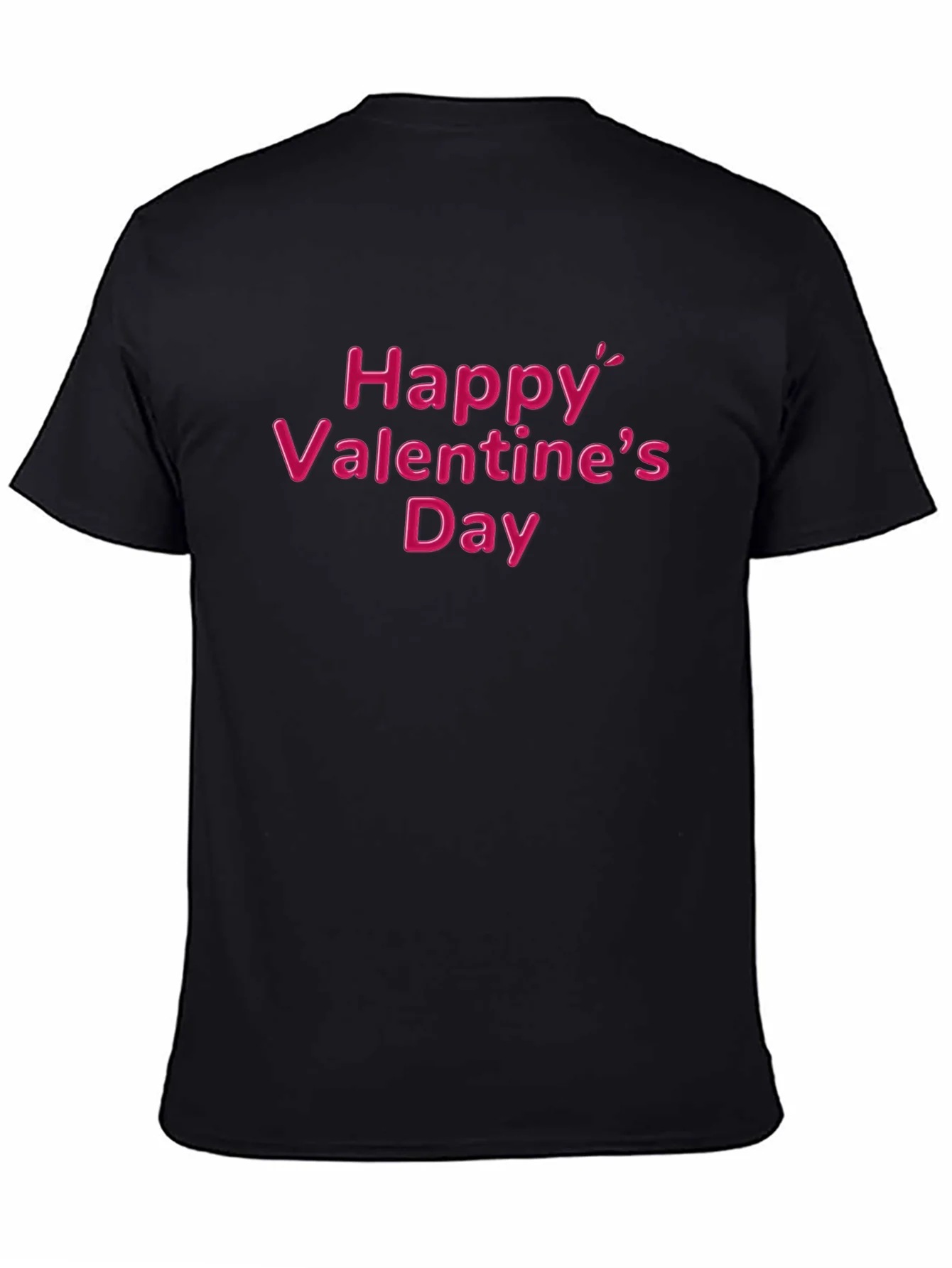 Camiseta Negra Feliz D¨ªa de San Valent¨ªn