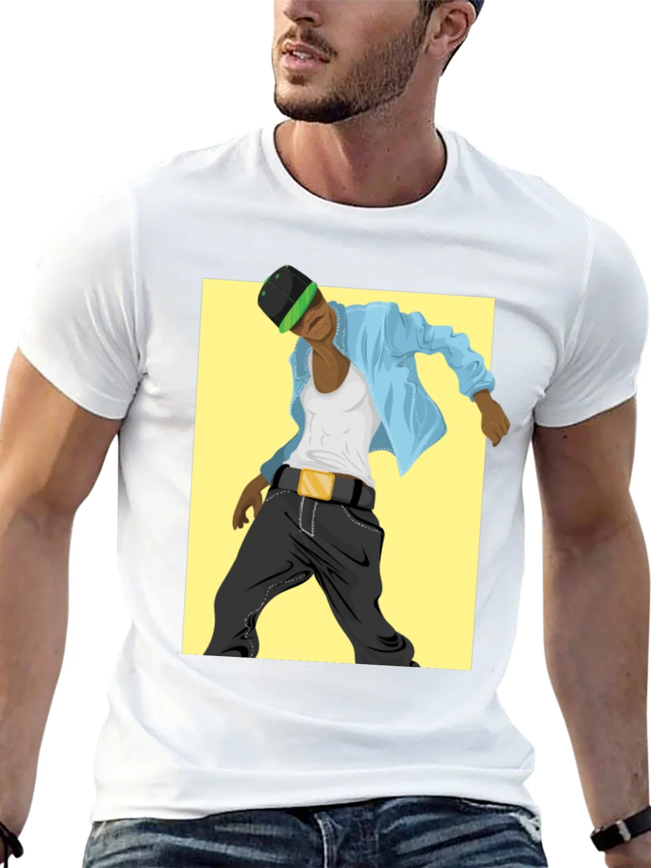 Camiseta Negra con Dise?o Urbano