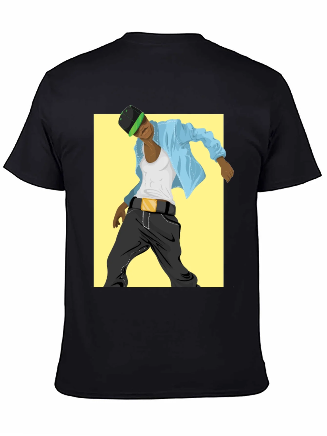 Camiseta Negra con Dise?o Urbano