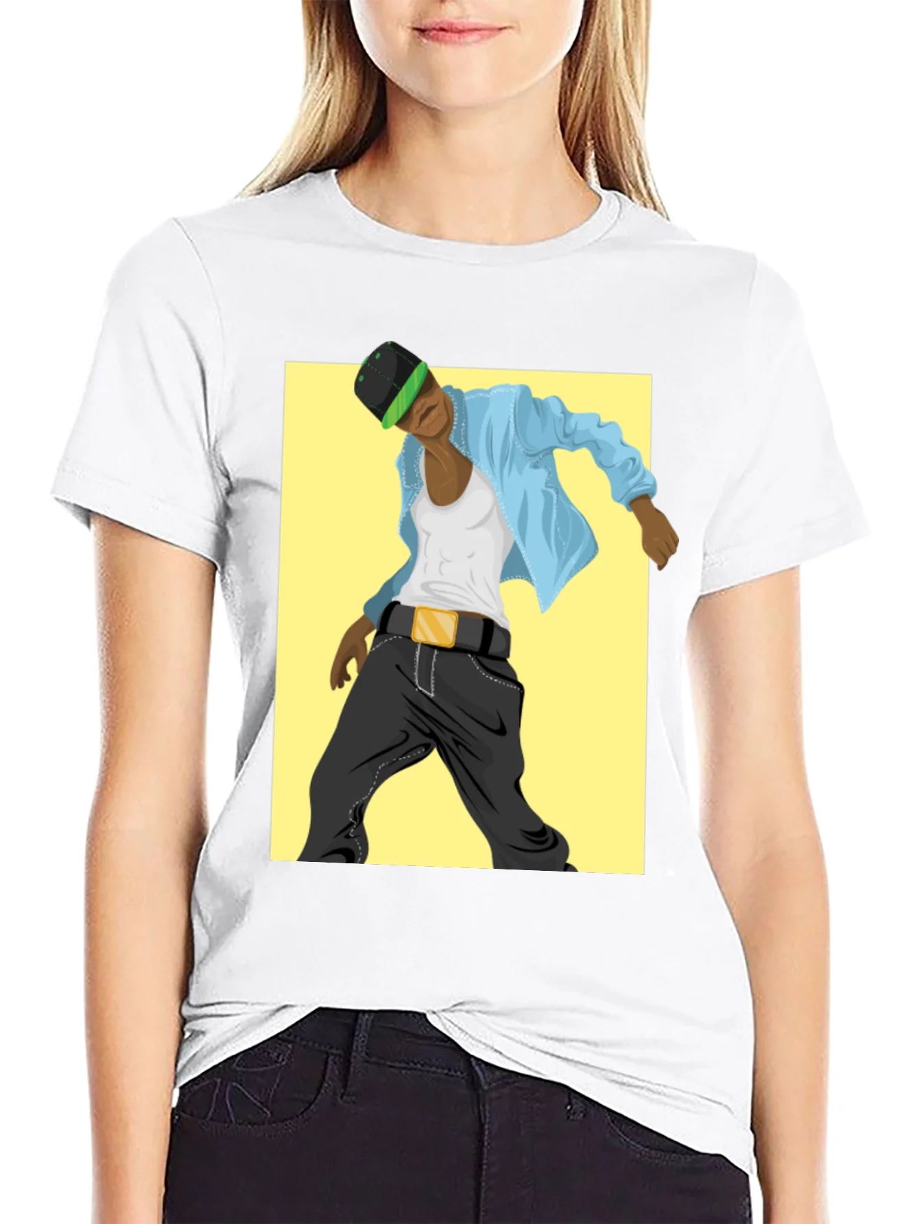 Camiseta Negra con Dise?o Urbano