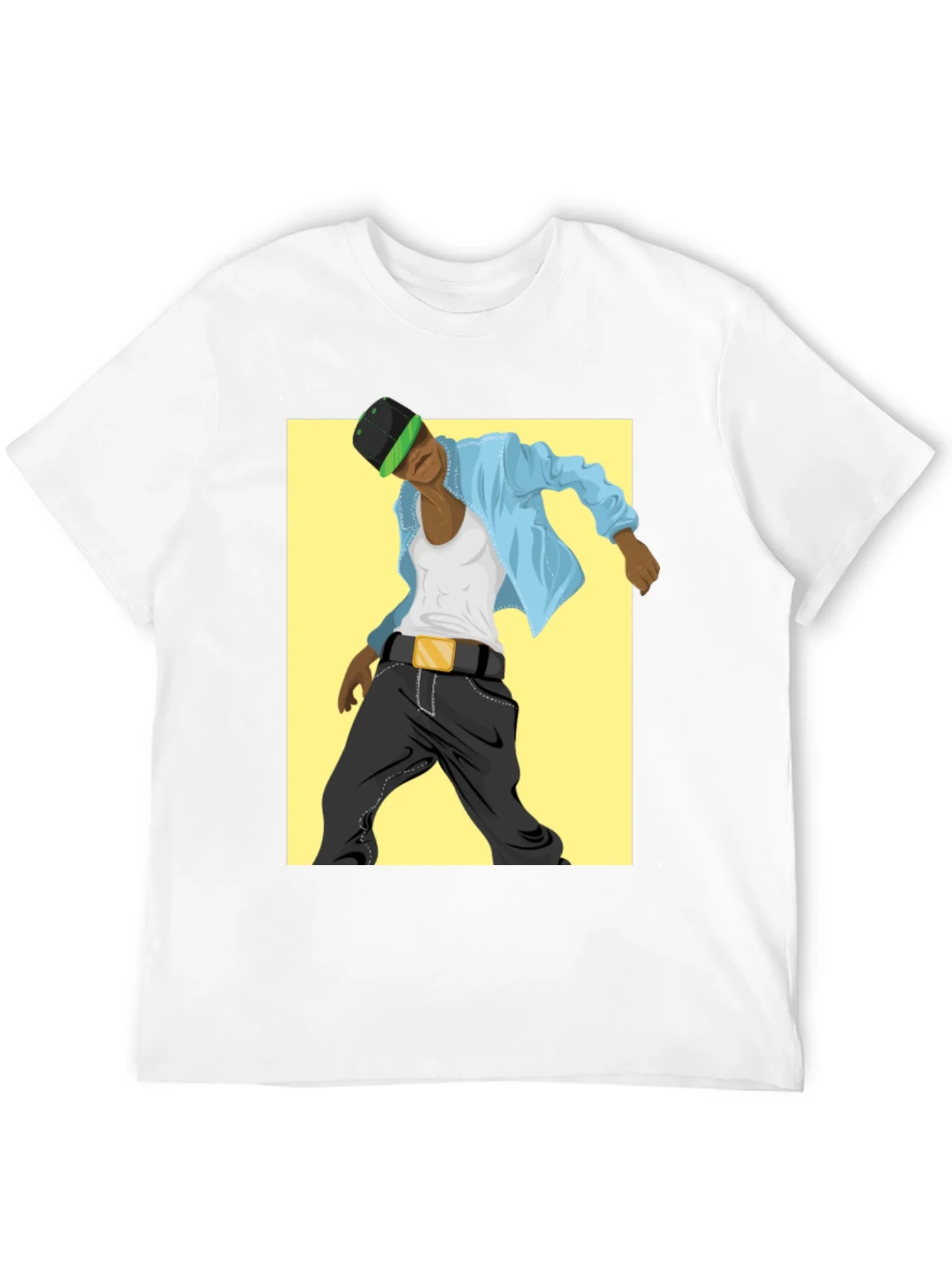 Camiseta Negra con Dise?o Urbano