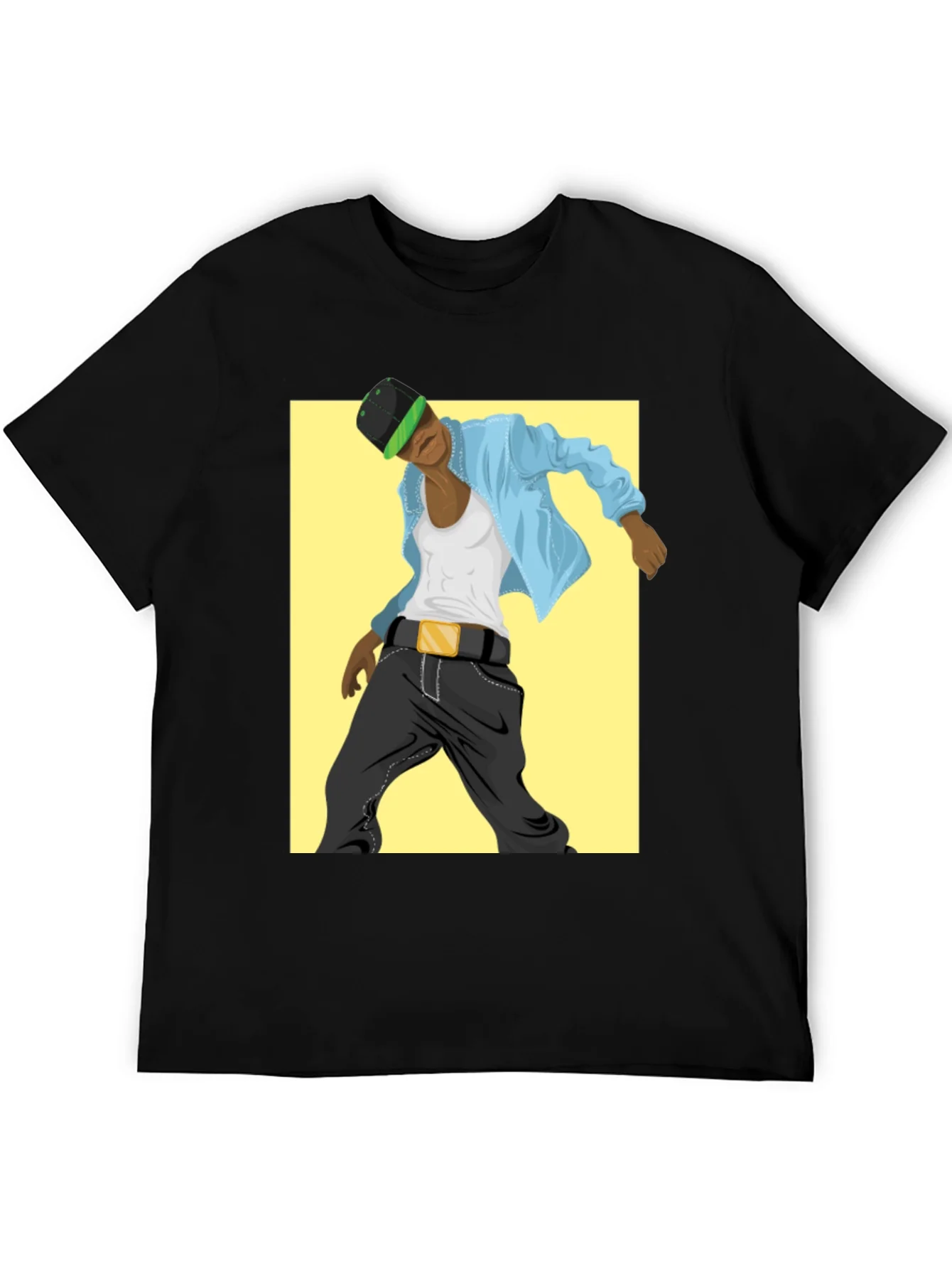 Camiseta Negra con Dise?o Urbano