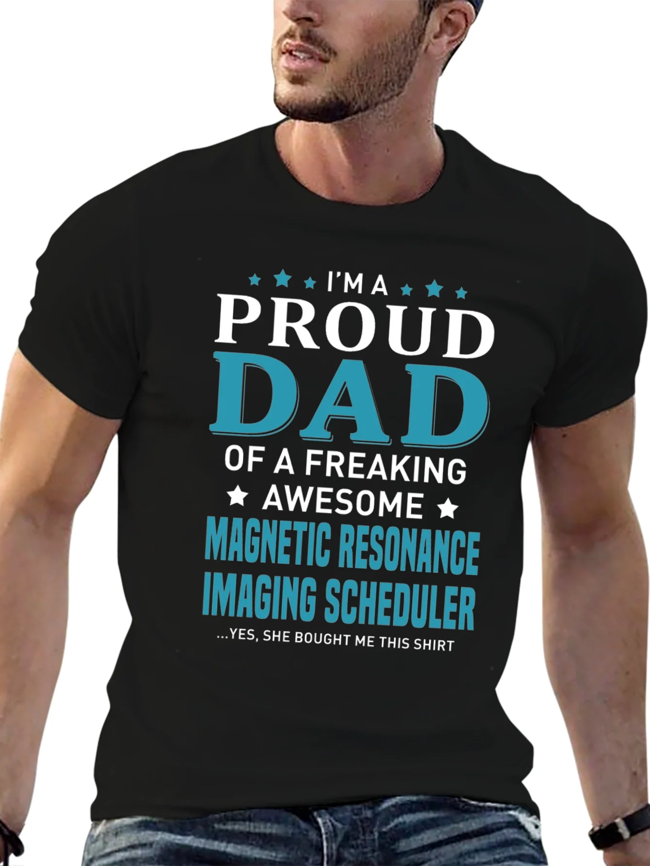 Rebbecca Proud Dad Magnetic Resonance Imaging Scheduler T-Shirt