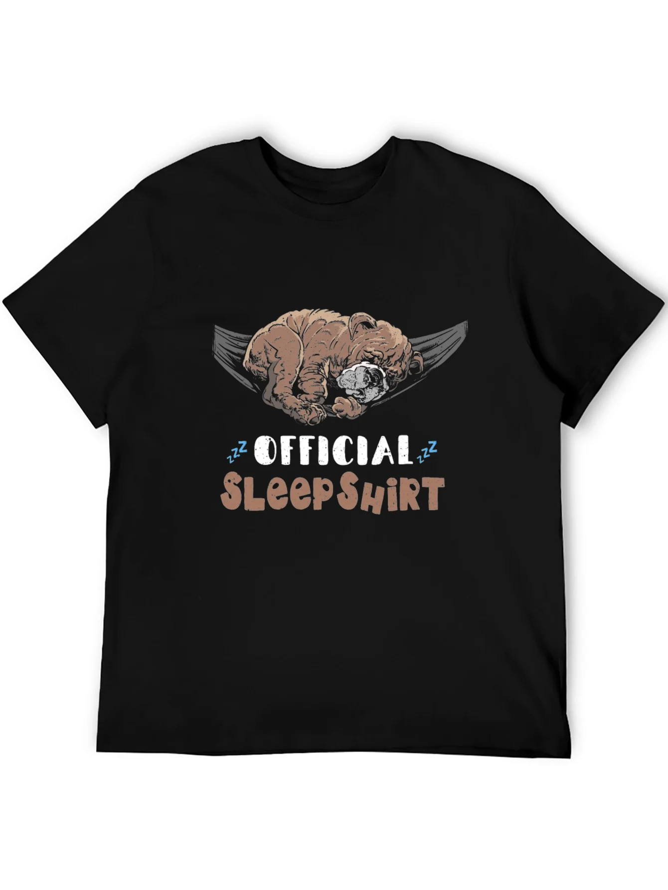 Camiseta de Dormir Oficial con Bulldog Perezoso