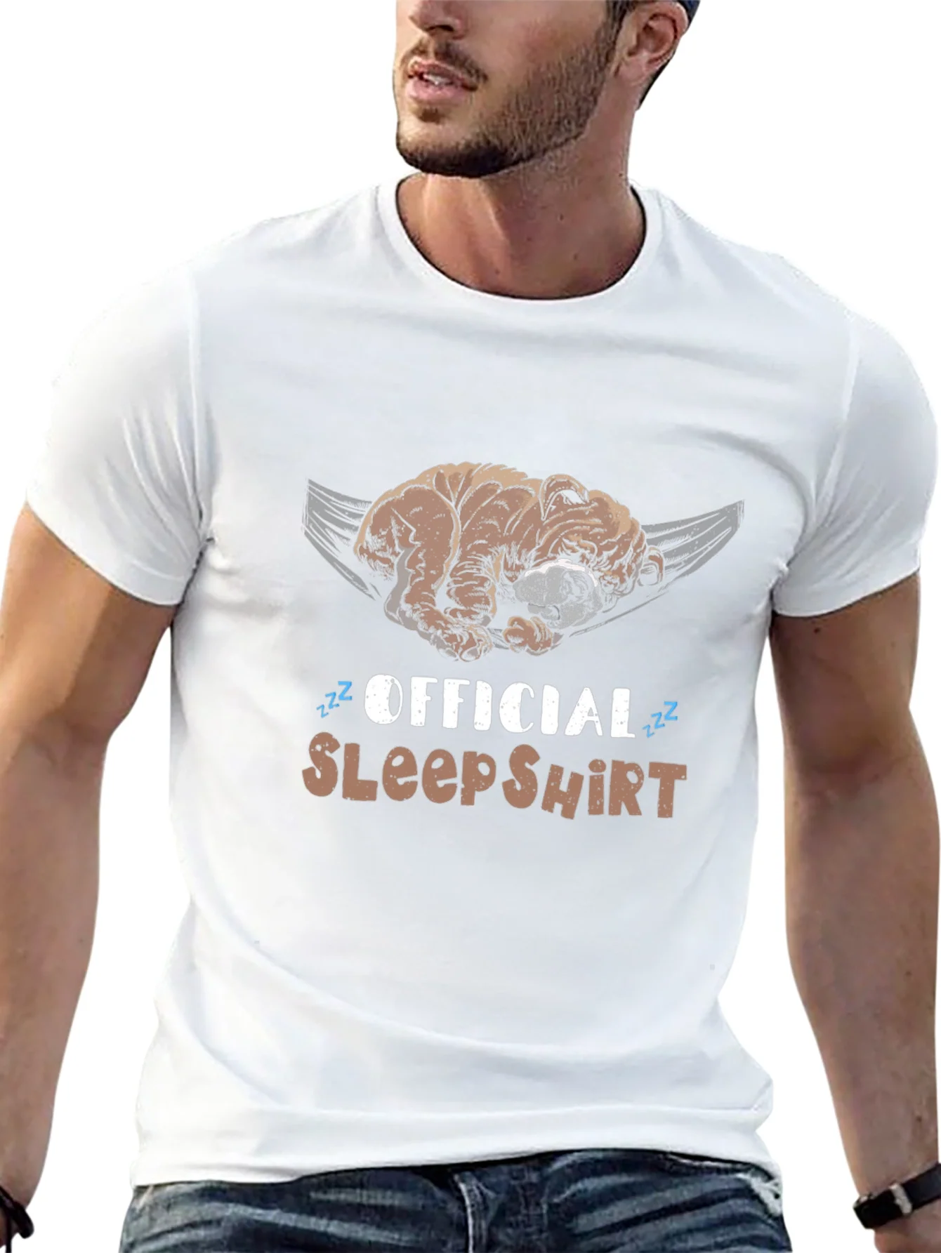 Camiseta de Dormir Oficial con Bulldog Perezoso