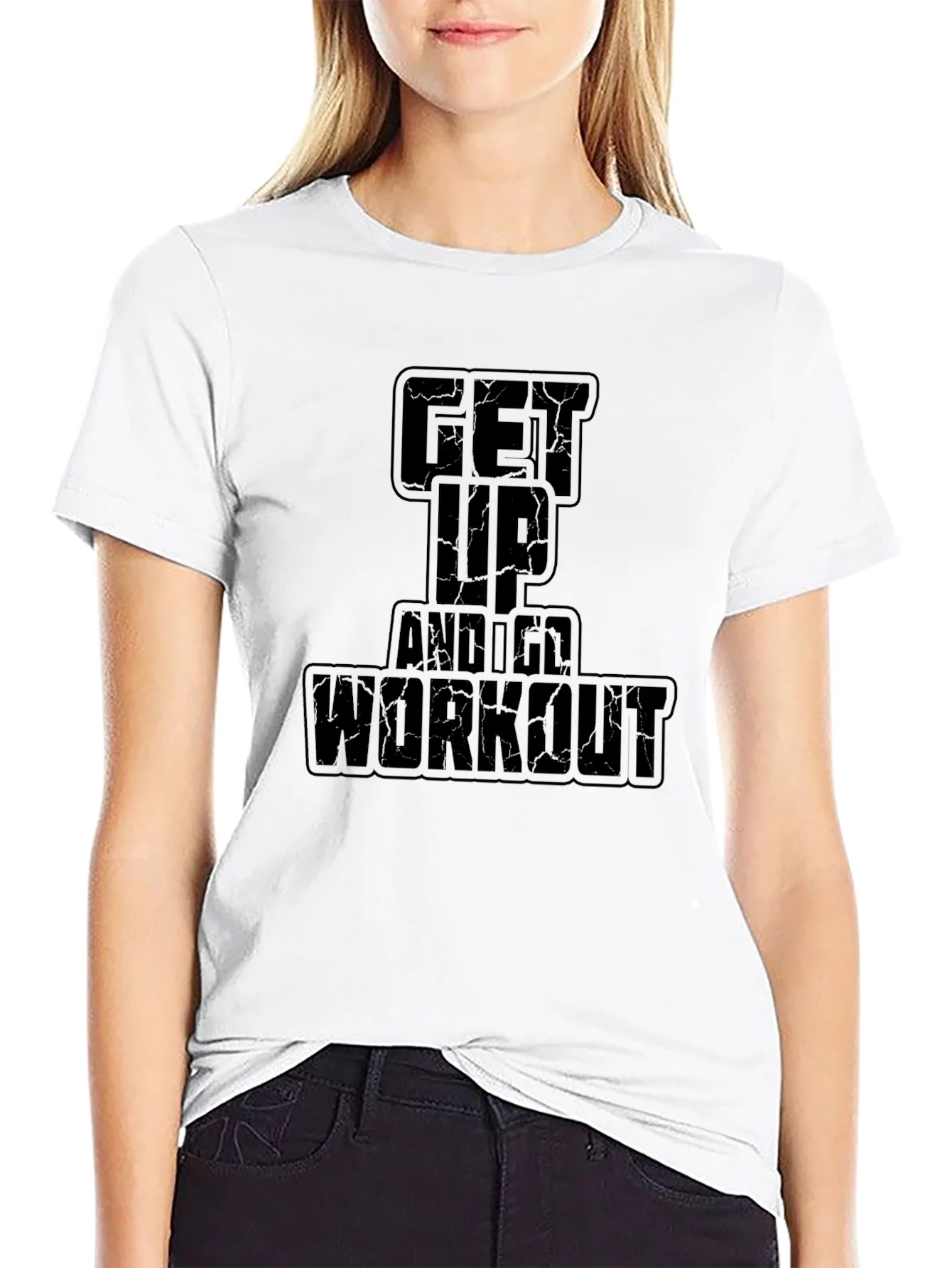 Camiseta Negra Get Up And Workout para Hombre