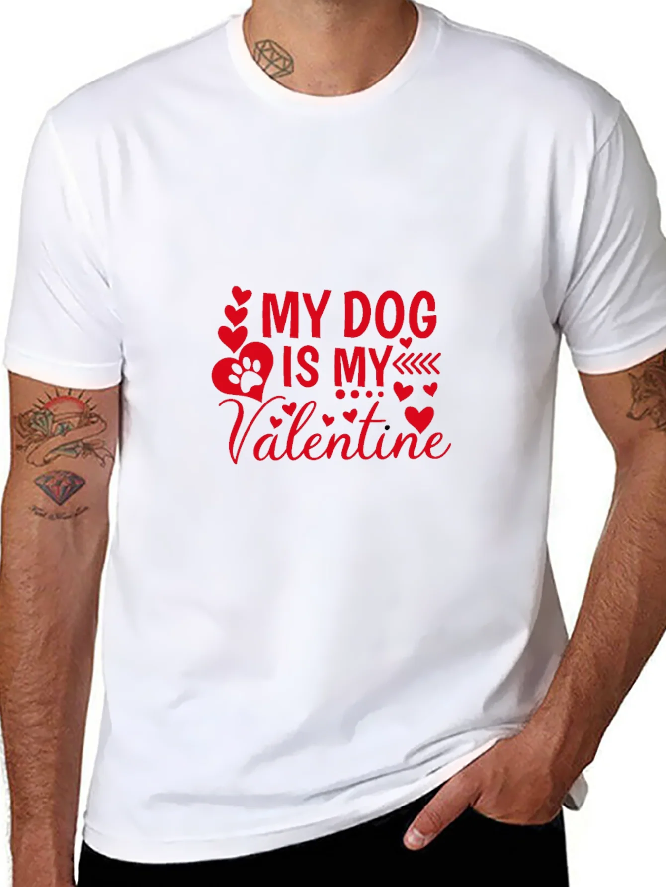Camiseta Negra Mi Perro es mi Valent¨ªn