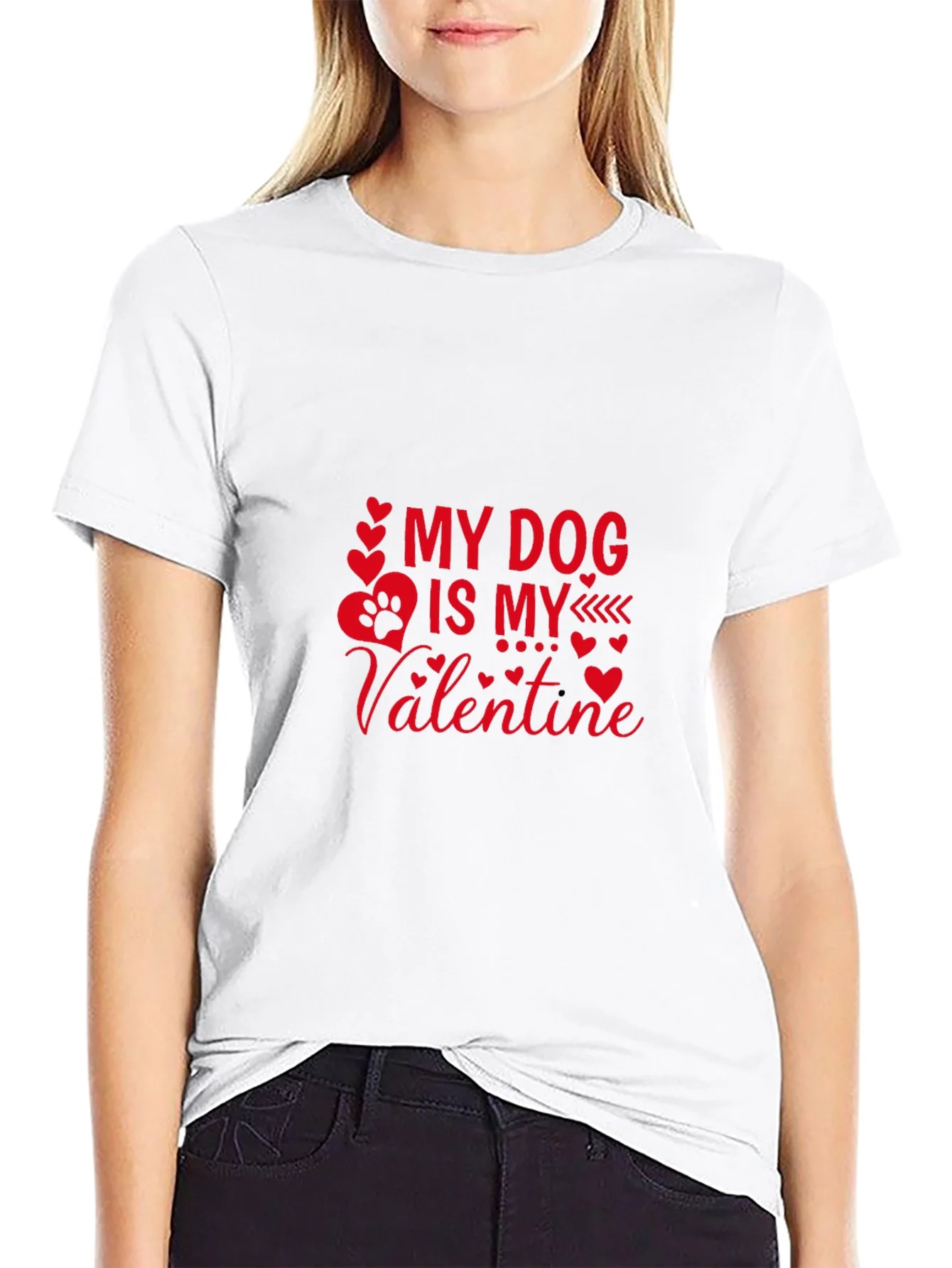 Camiseta Negra Mi Perro es mi Valent¨ªn