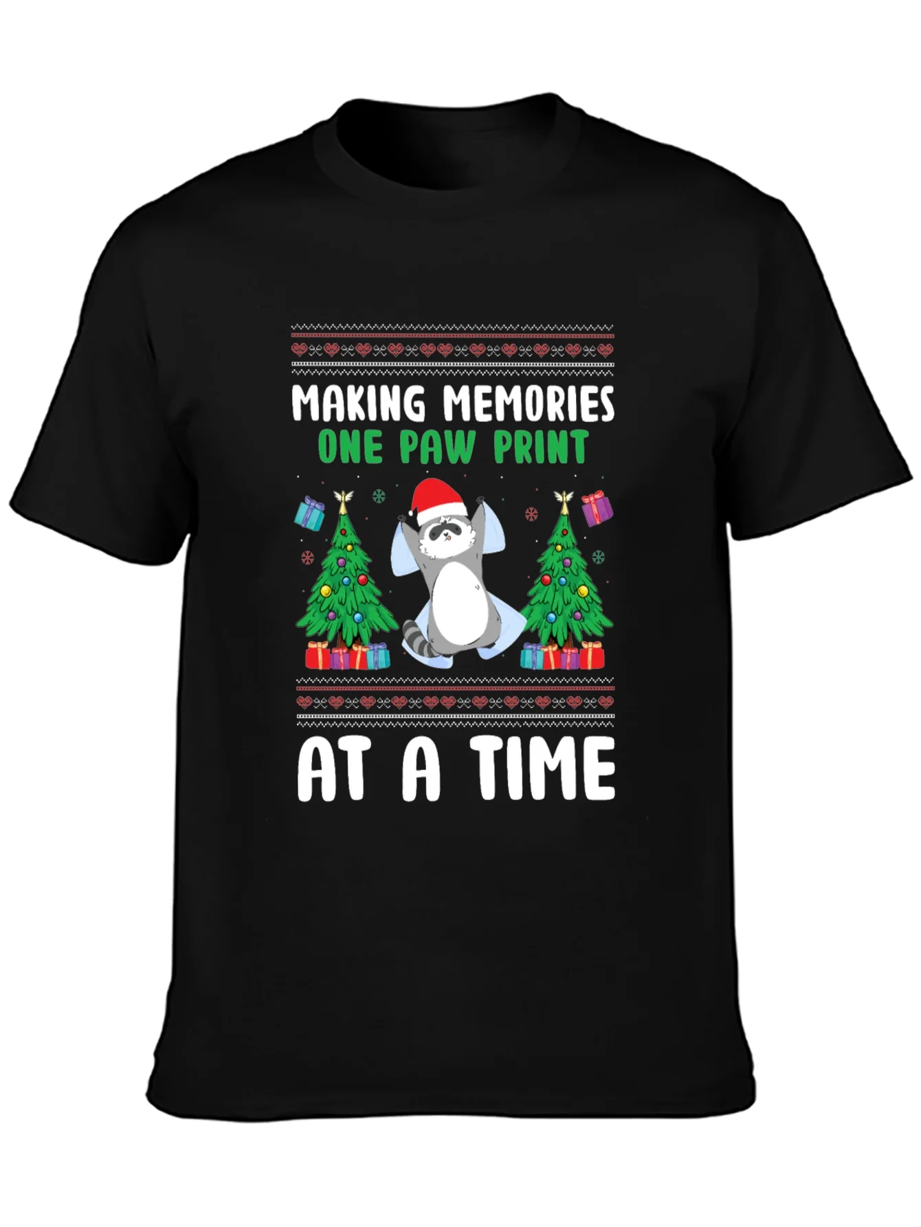 Camiseta Navide?a Making Memories One Paw Print