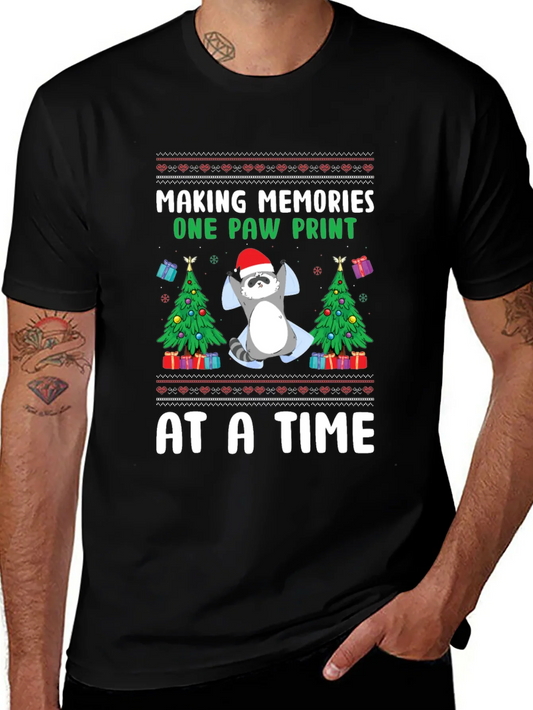 Camiseta Navide?a Making Memories One Paw Print