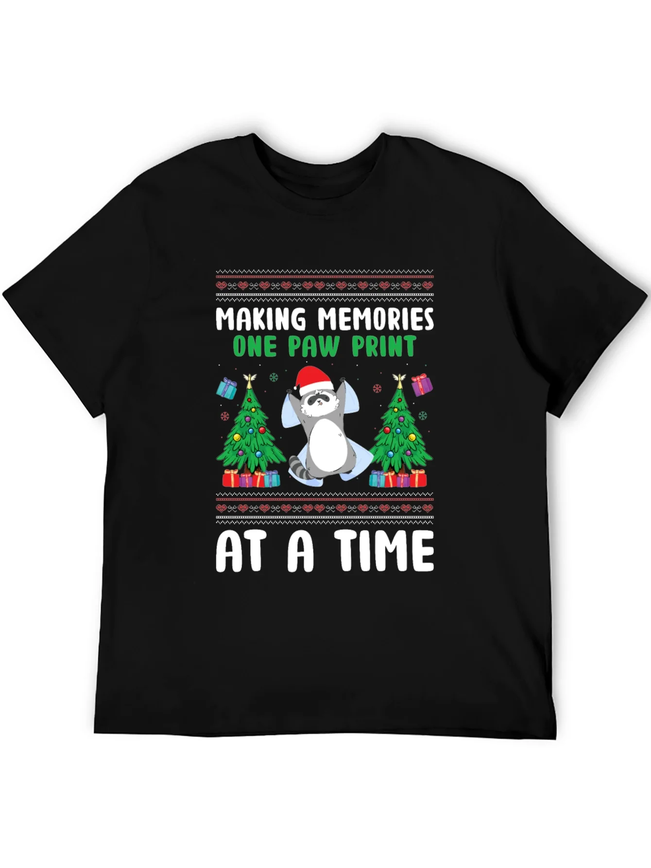 Camiseta Navide?a Making Memories One Paw Print