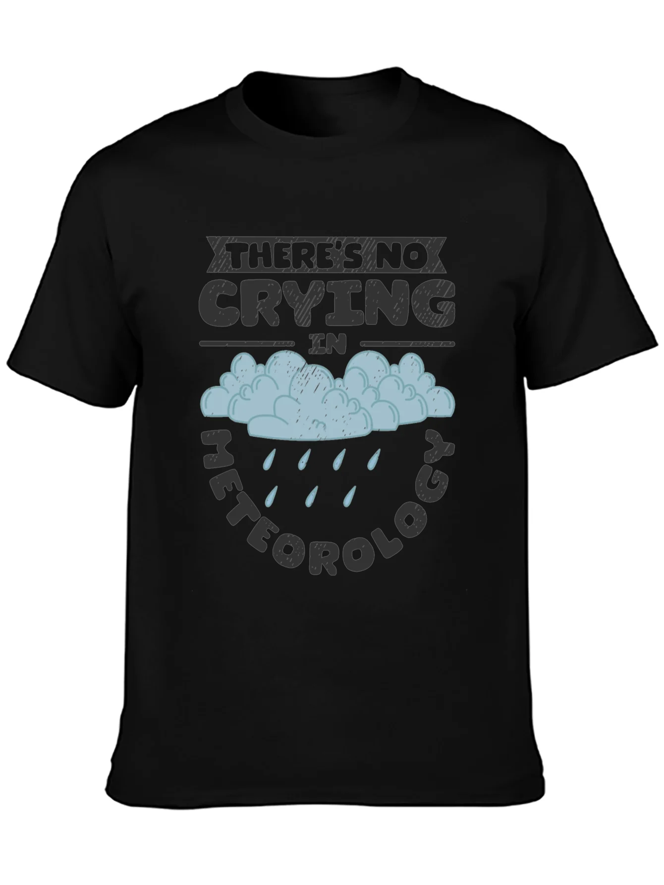 Camiseta Negra con Dise?o de Meteorolog¨ªa Divertida