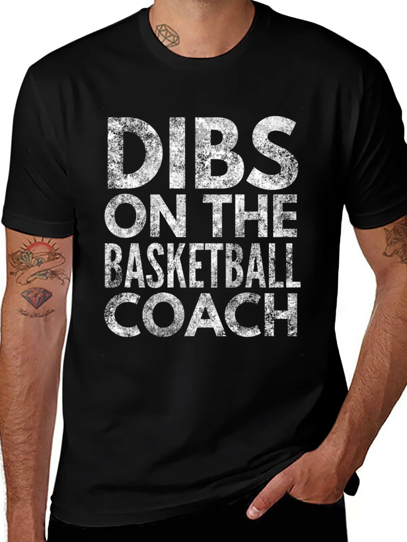 Camiseta Negra: Dibs on the Basketball Coach
