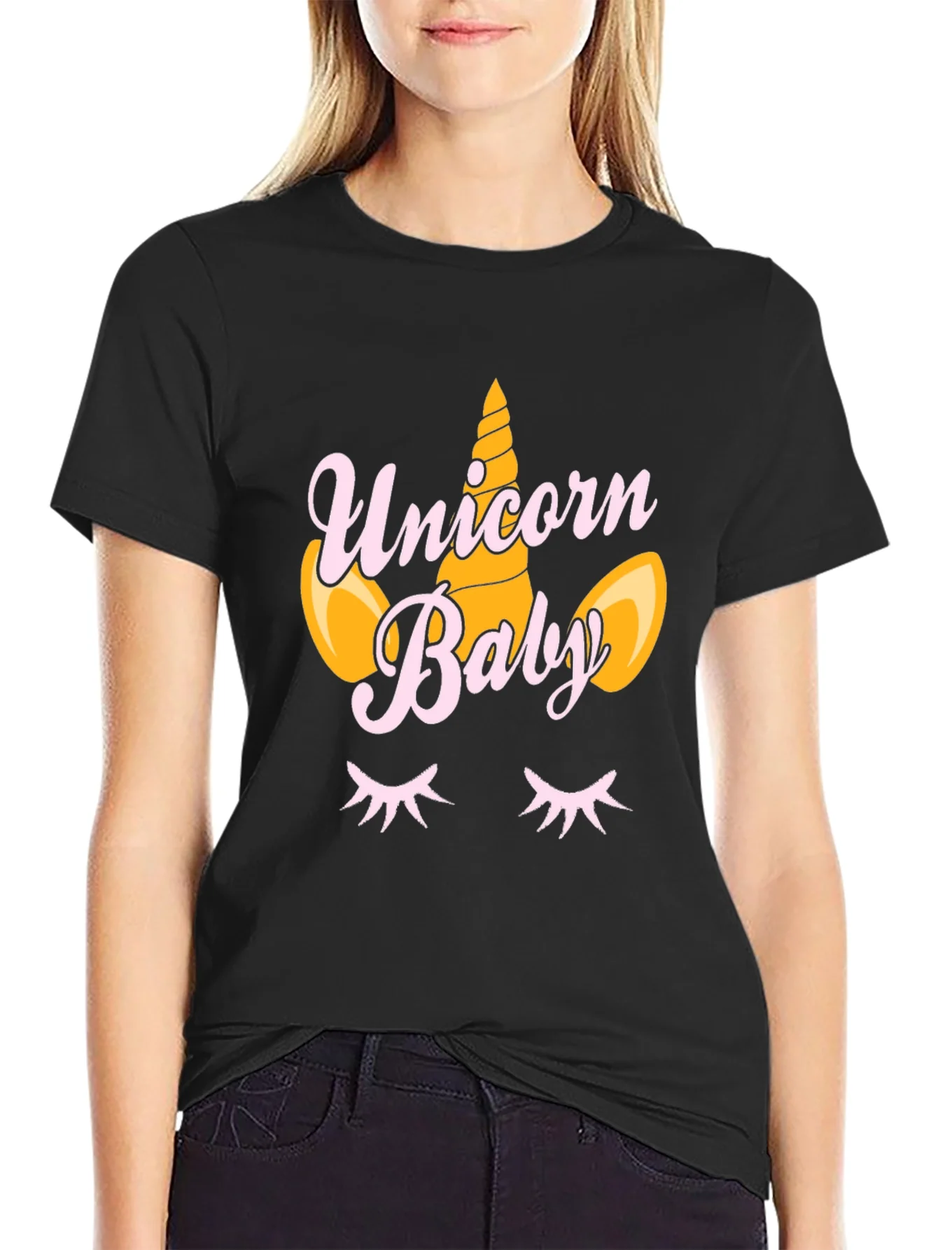 Rebbecca Unicorn Baby Black T-Shirt