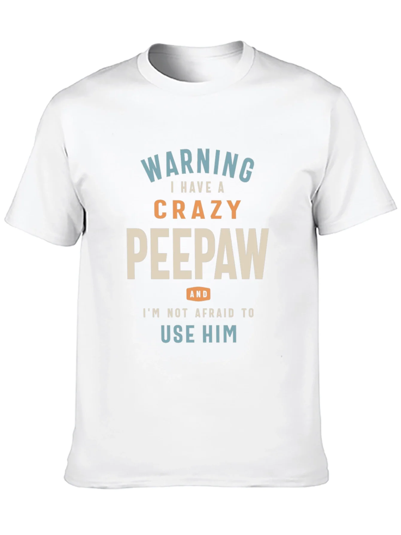 Rebbecca Crazy Peepaw Graphic Tee - Perfect Grandfather Gift