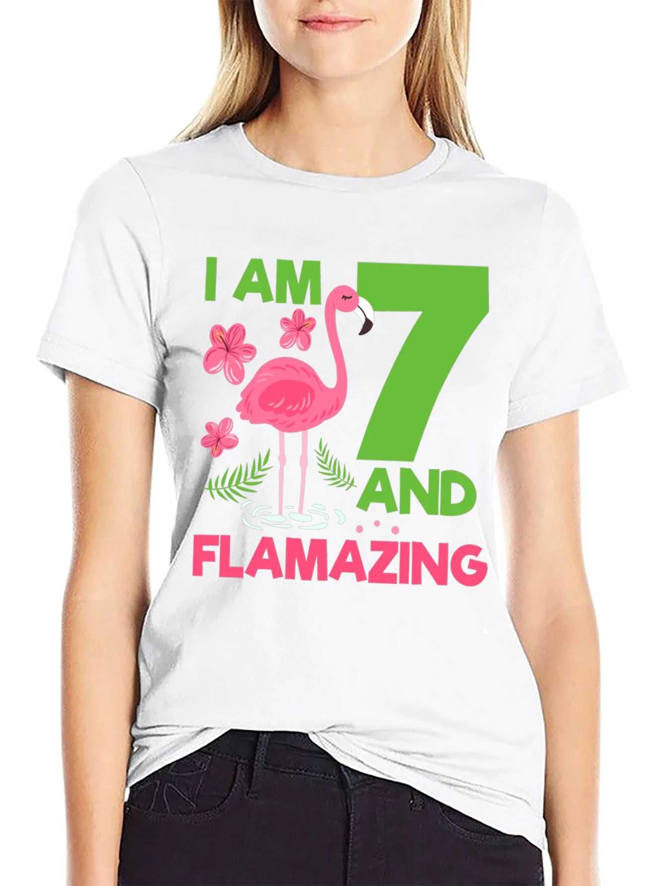 Camiseta Cumplea?os Ni?a - Flamenco 7 A?os
