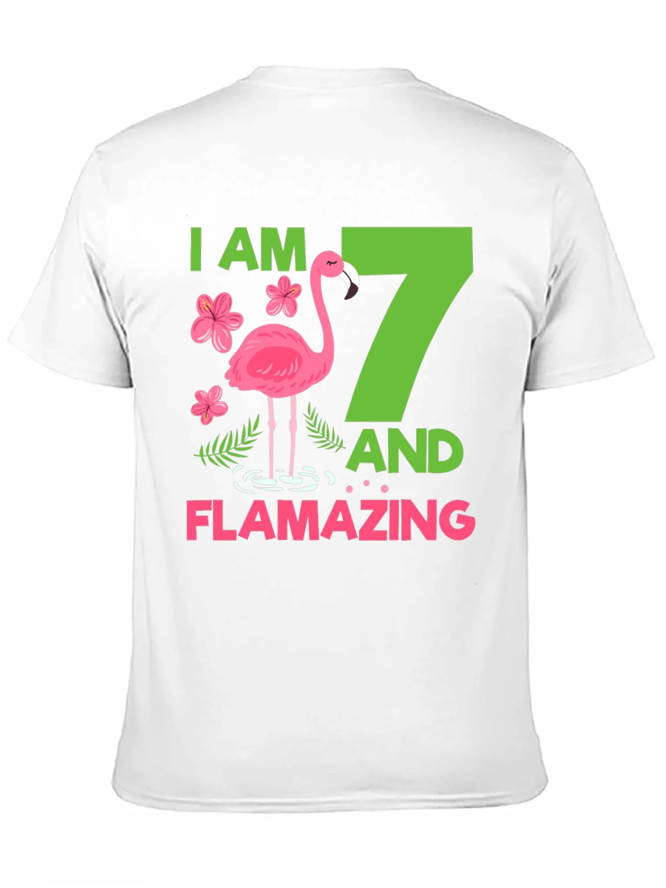 Camiseta Cumplea?os Ni?a - Flamenco 7 A?os