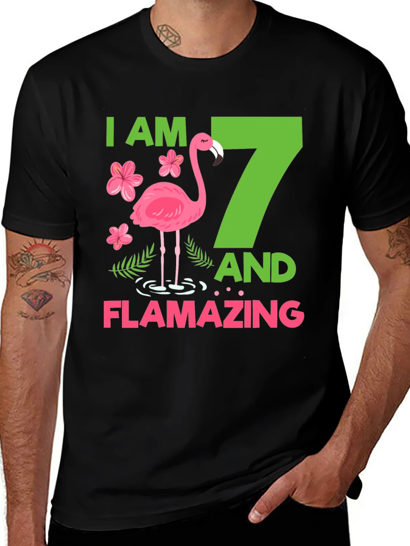 Camiseta Cumplea?os Ni?a - Flamenco 7 A?os