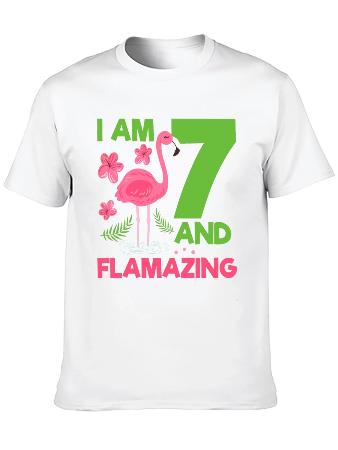 Camiseta Cumplea?os Ni?a - Flamenco 7 A?os