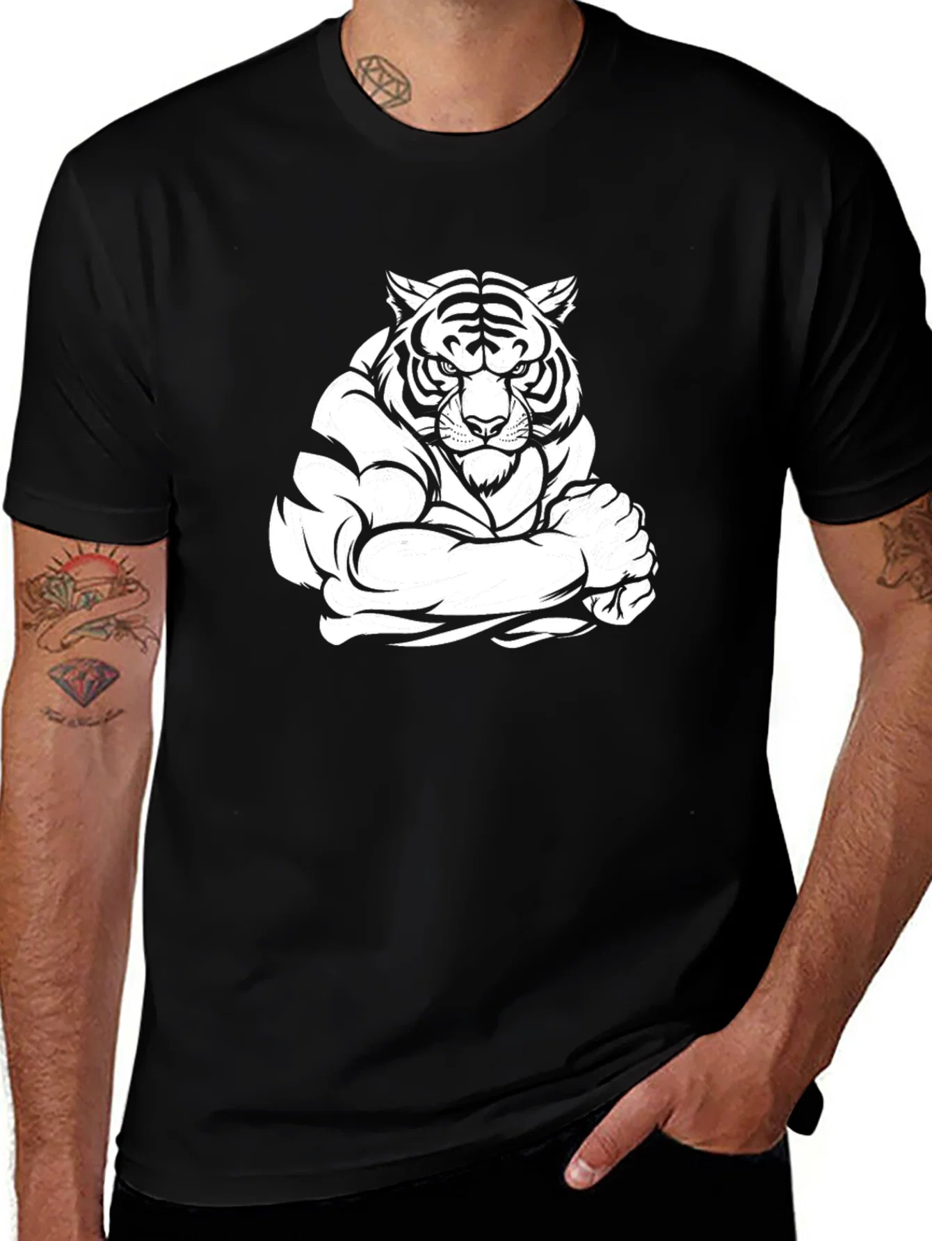 Rebbecca Tiger Muscle Tee - Mens Graphic T-Shirt