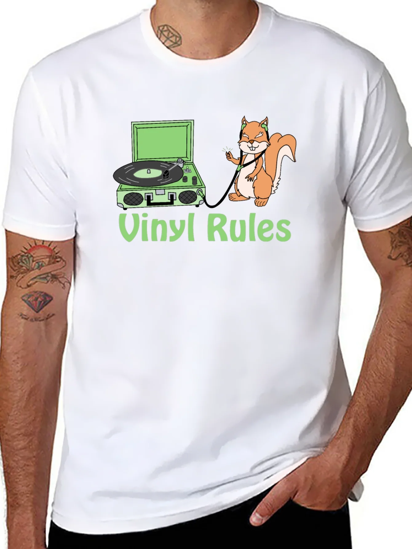 Rebbecca Vinyl Rules Squirrel T-Shirt