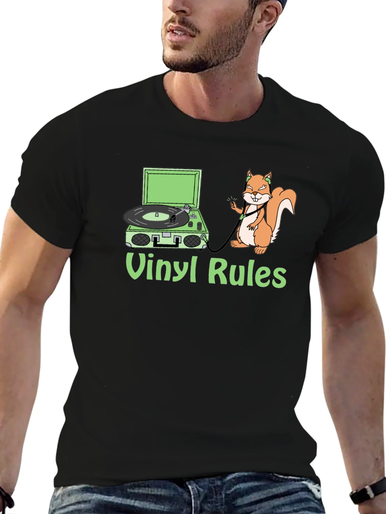 Rebbecca Vinyl Rules Squirrel T-Shirt