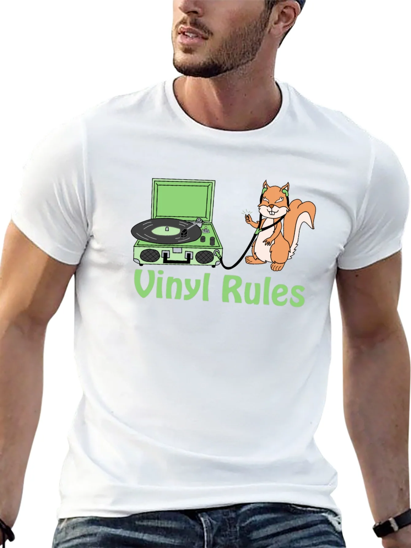 Rebbecca Vinyl Rules Squirrel T-Shirt