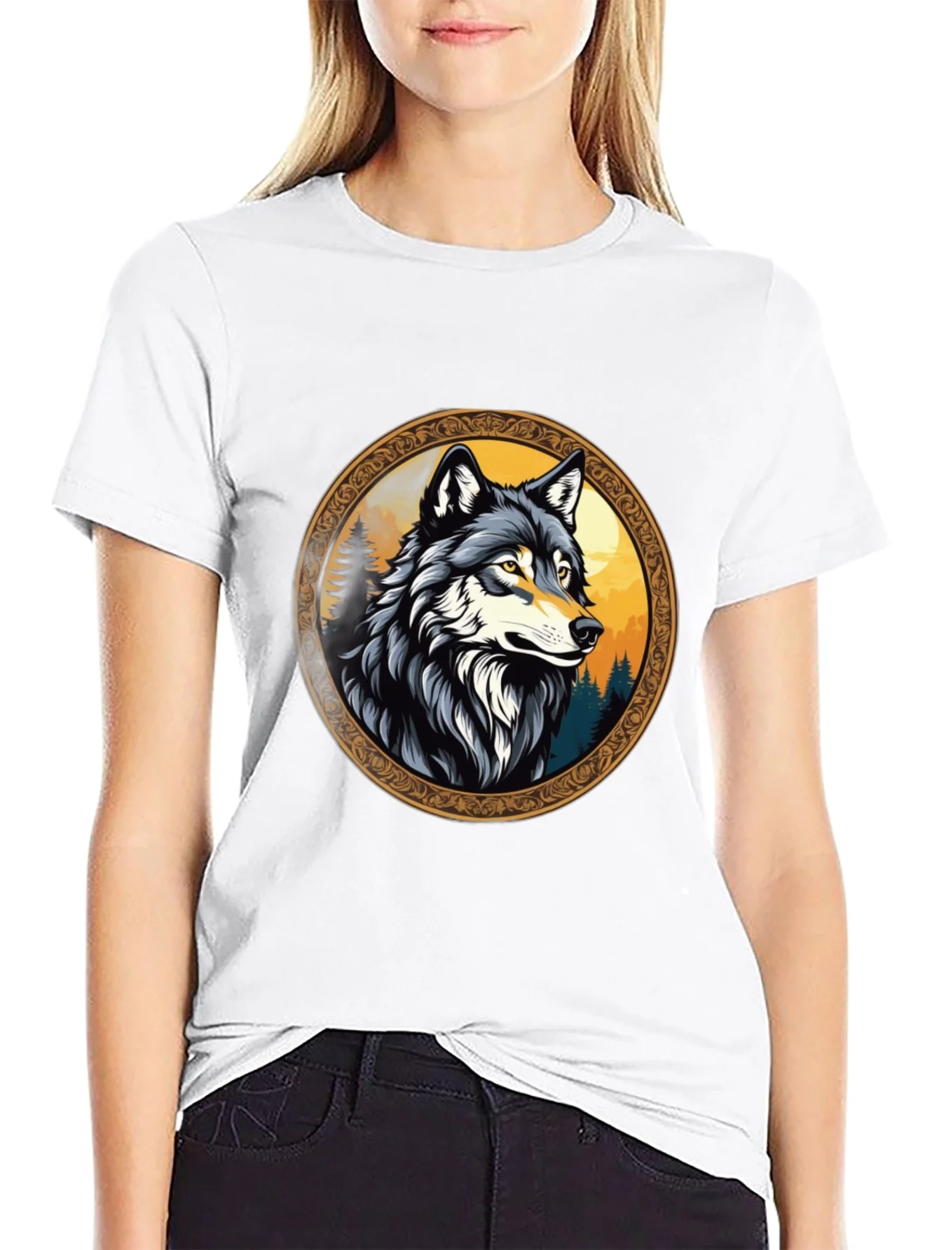 Rebbecca Wolf Graphic Tee - Wildlife Design