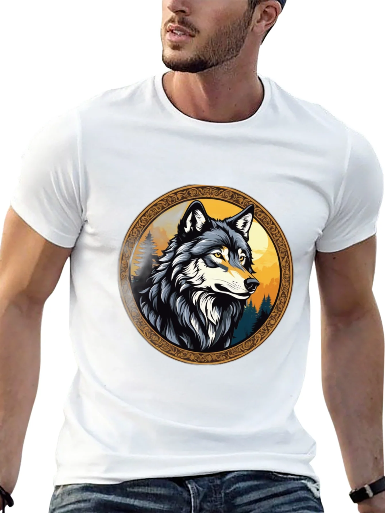 Rebbecca Wolf Graphic Tee - Wildlife Design