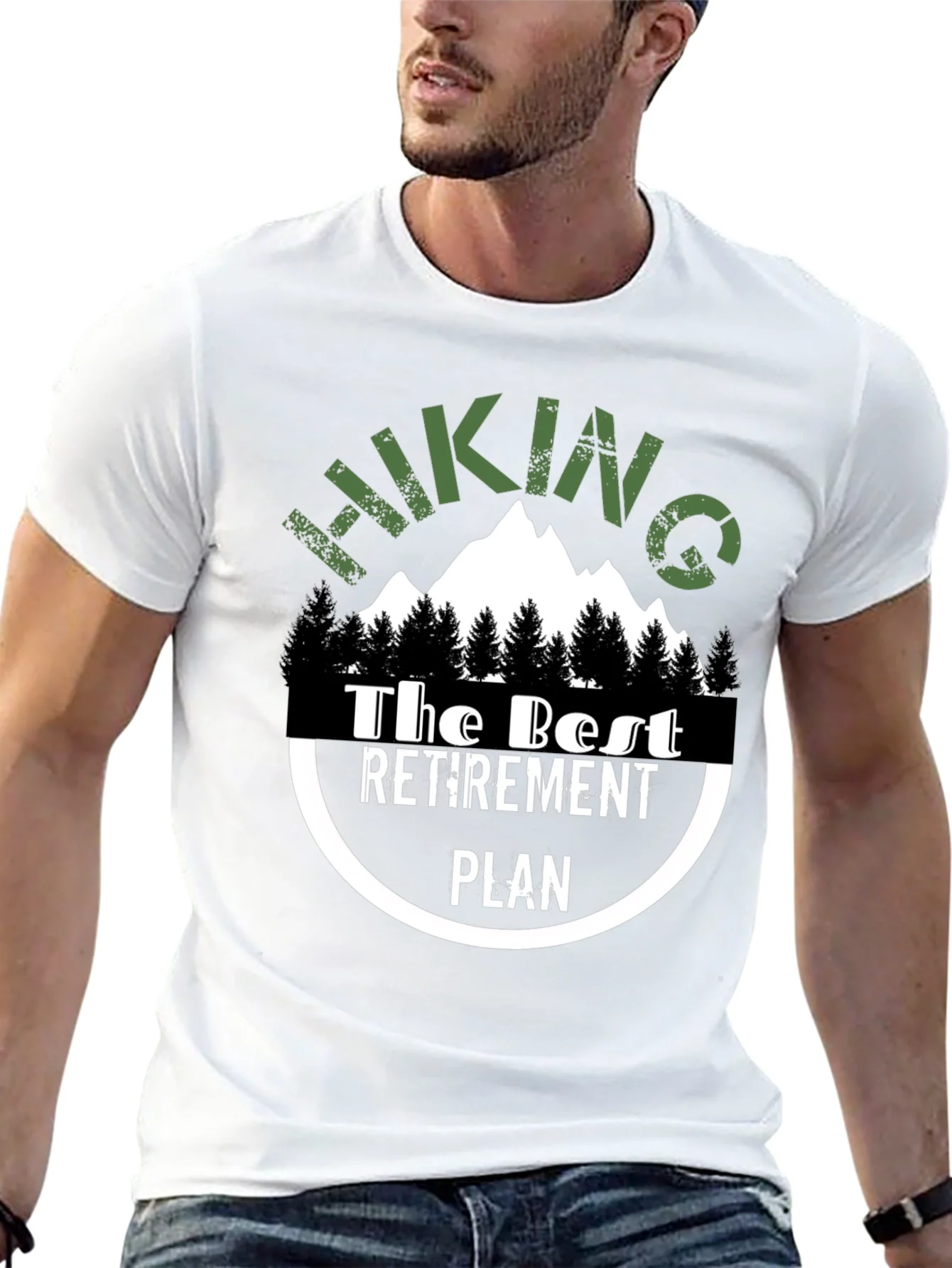 Camiseta Negra Senderismo Plan de Jubilaci¨®n