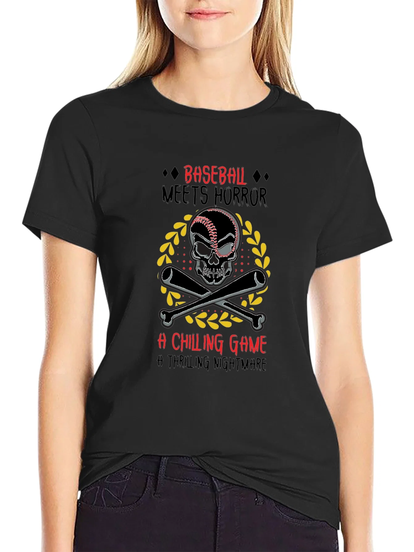 Rebbecca Baseball Meets Horror Graphic Tee