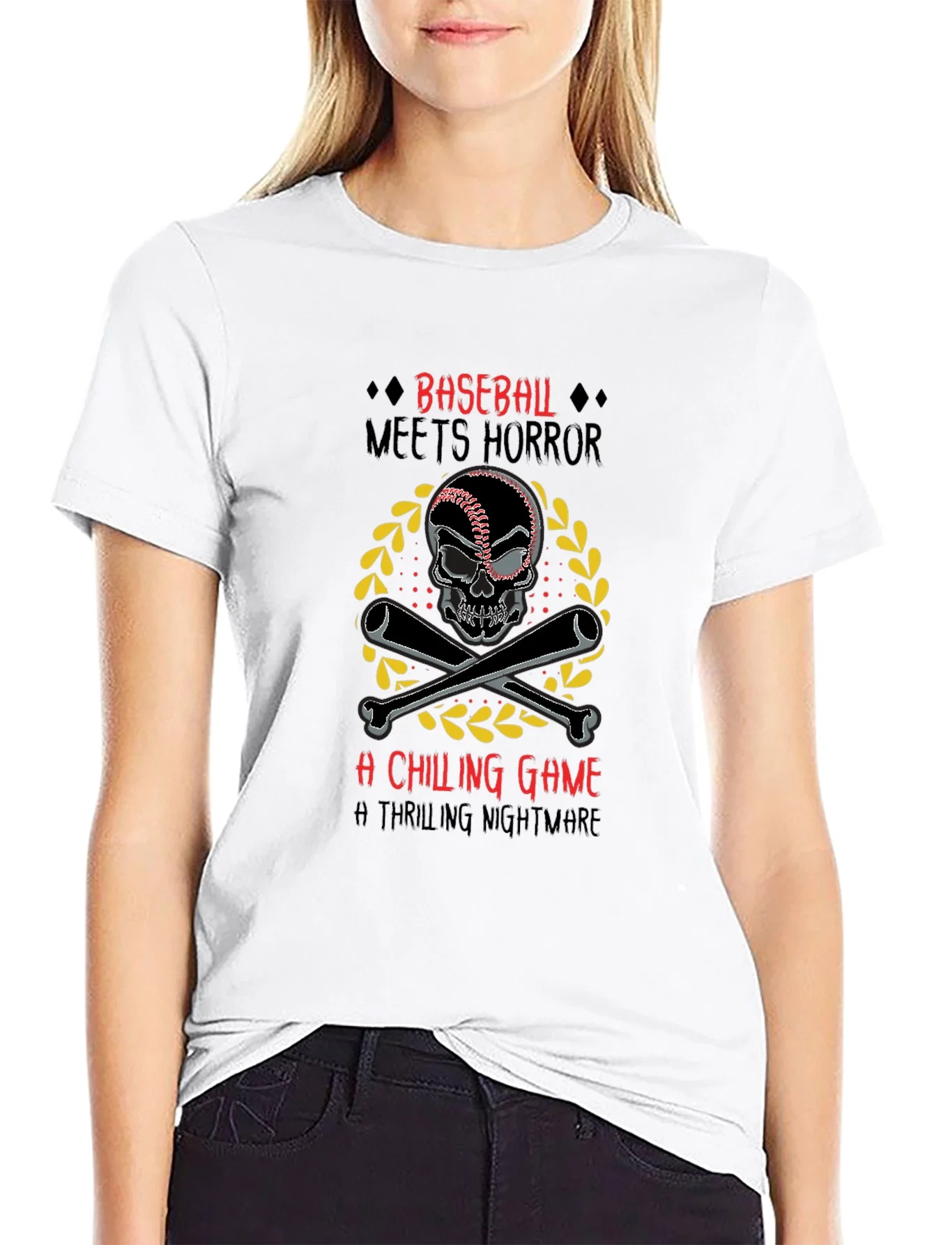 Rebbecca Baseball Meets Horror Graphic Tee