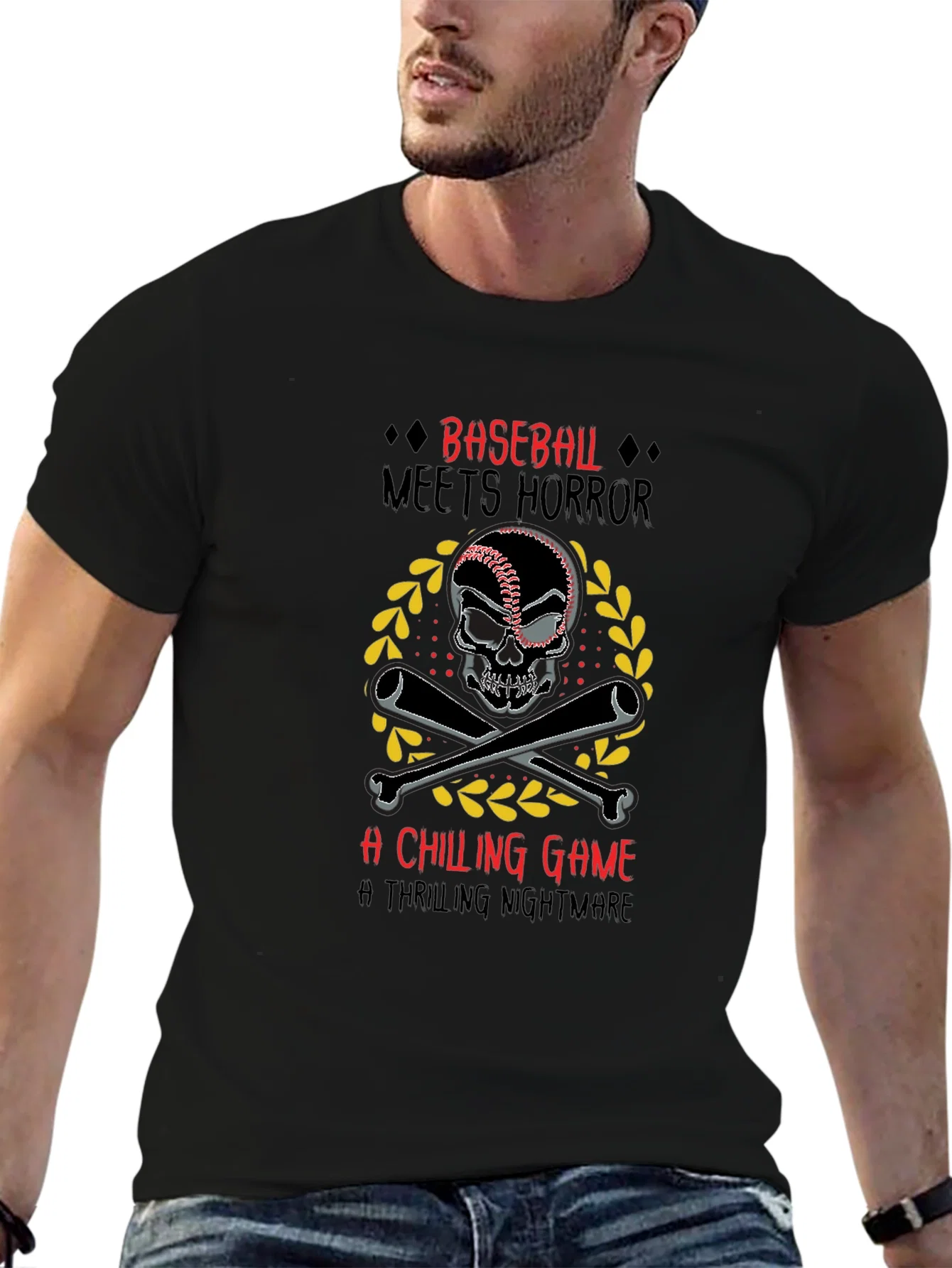Rebbecca Baseball Meets Horror Graphic Tee