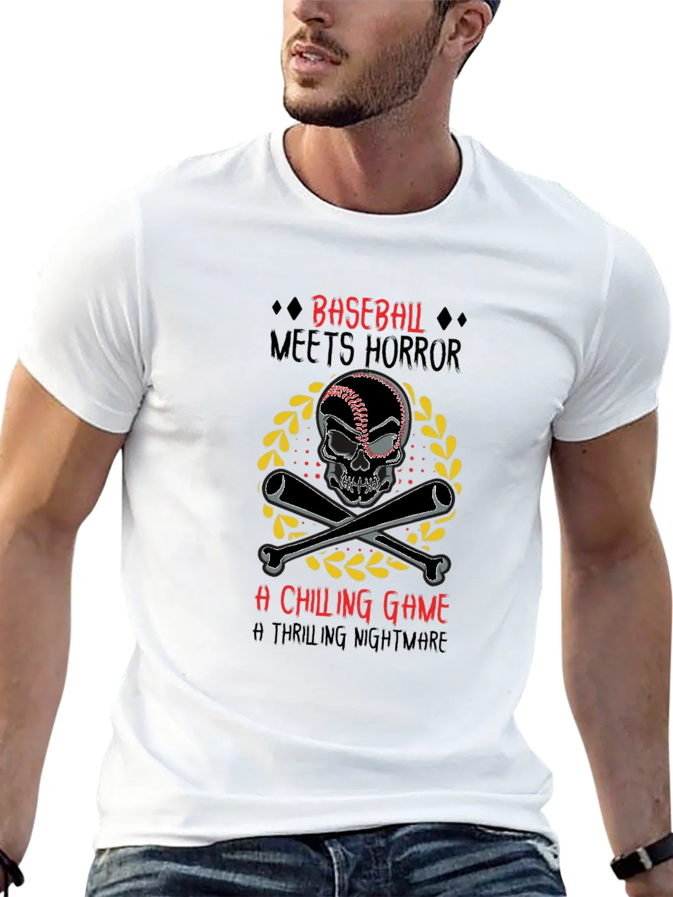Rebbecca Baseball Meets Horror Graphic Tee