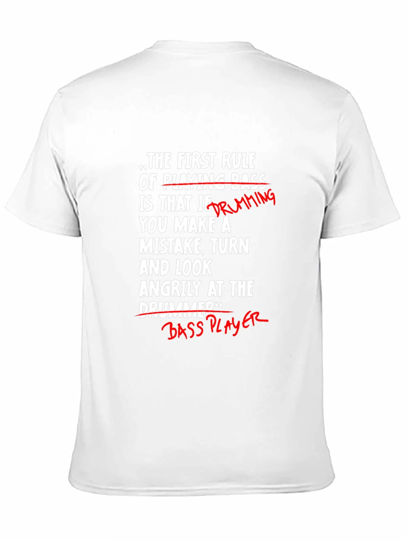 Rebbecca Funny Bass Player T-Shirt - Blame the Drummer!