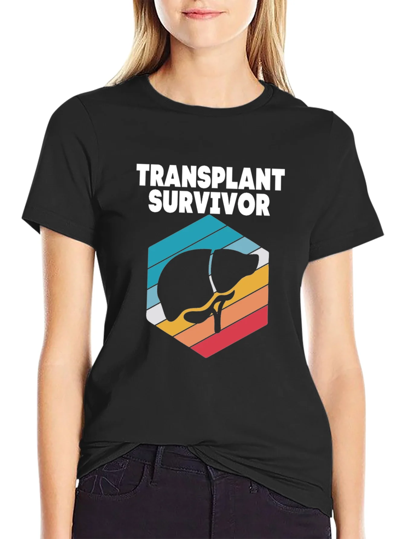 Rebbecca Transplant Survivor T-Shirt Liver Graphic Tee