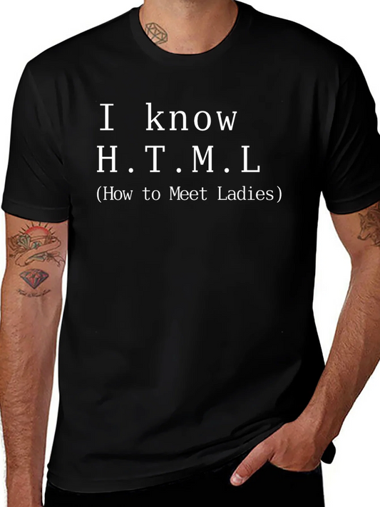 Rebbecca I Know HTML T-Shirt - How To Meet Ladies Programmer Tee