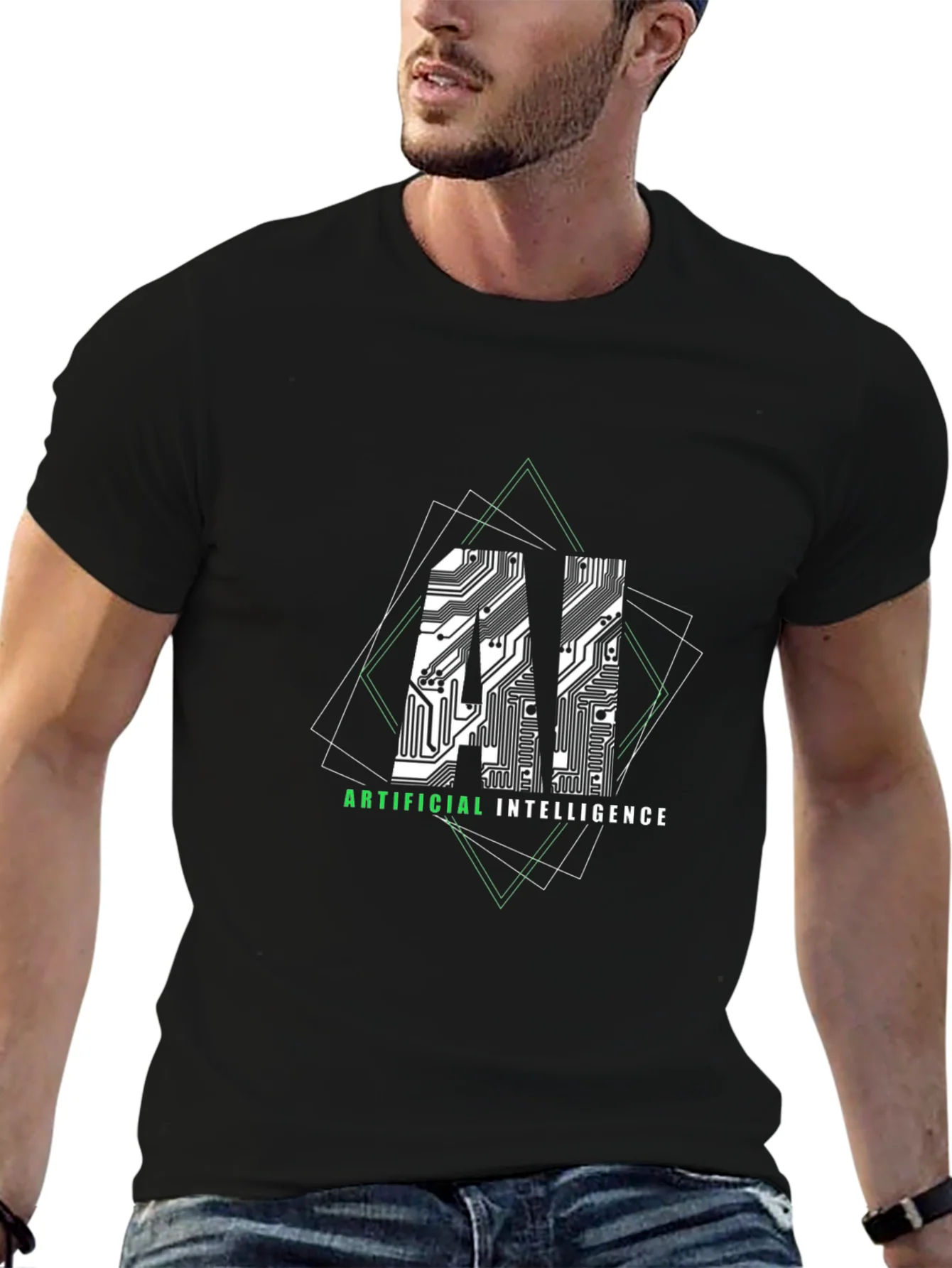 Camiseta Negra IA - Inteligencia Artificial