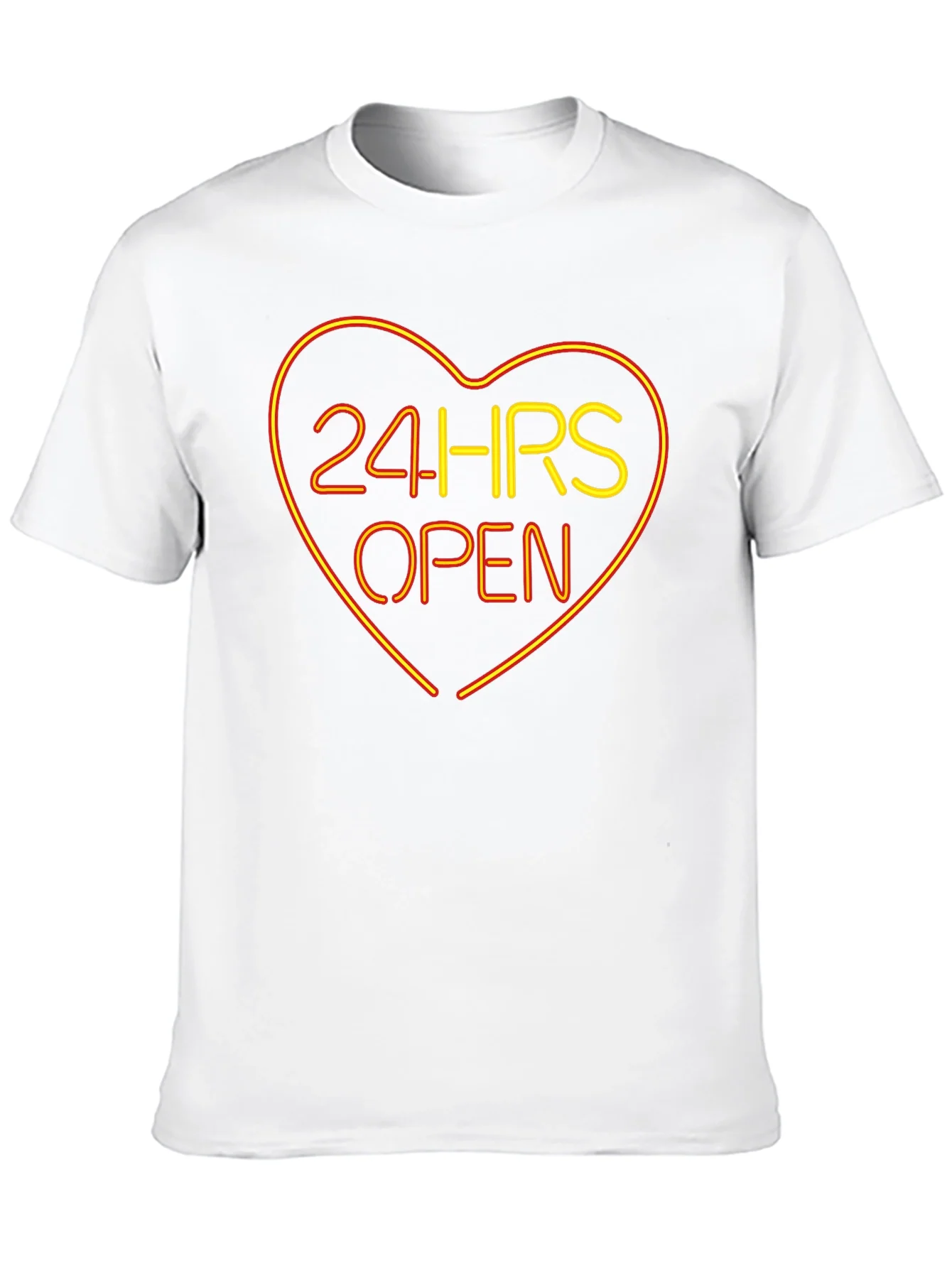 Rebbecca 24HRS OPEN Heart Neon Graphic T-Shirt