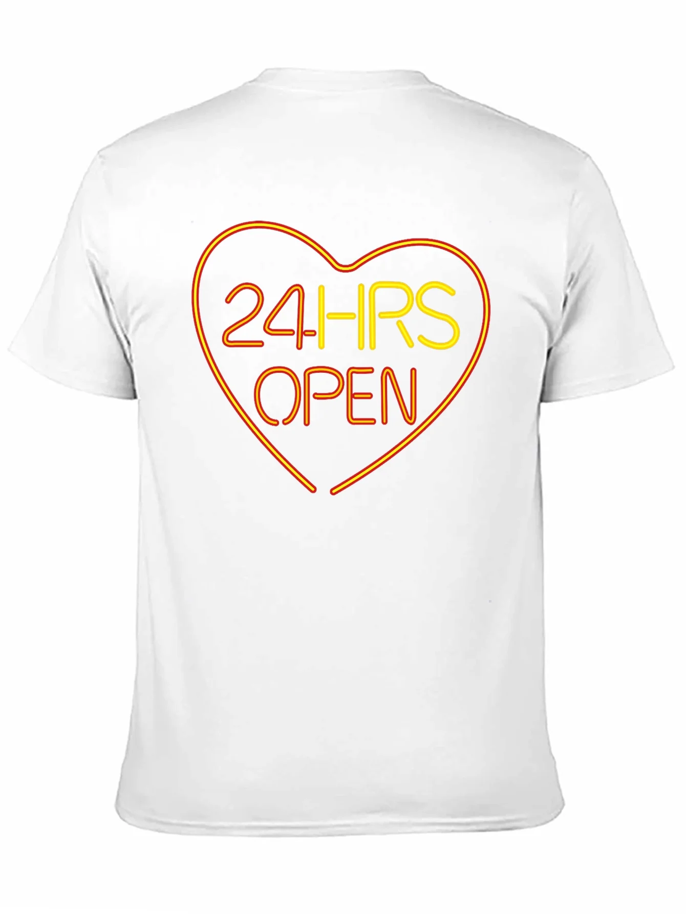 Rebbecca 24HRS OPEN Heart Neon Graphic T-Shirt