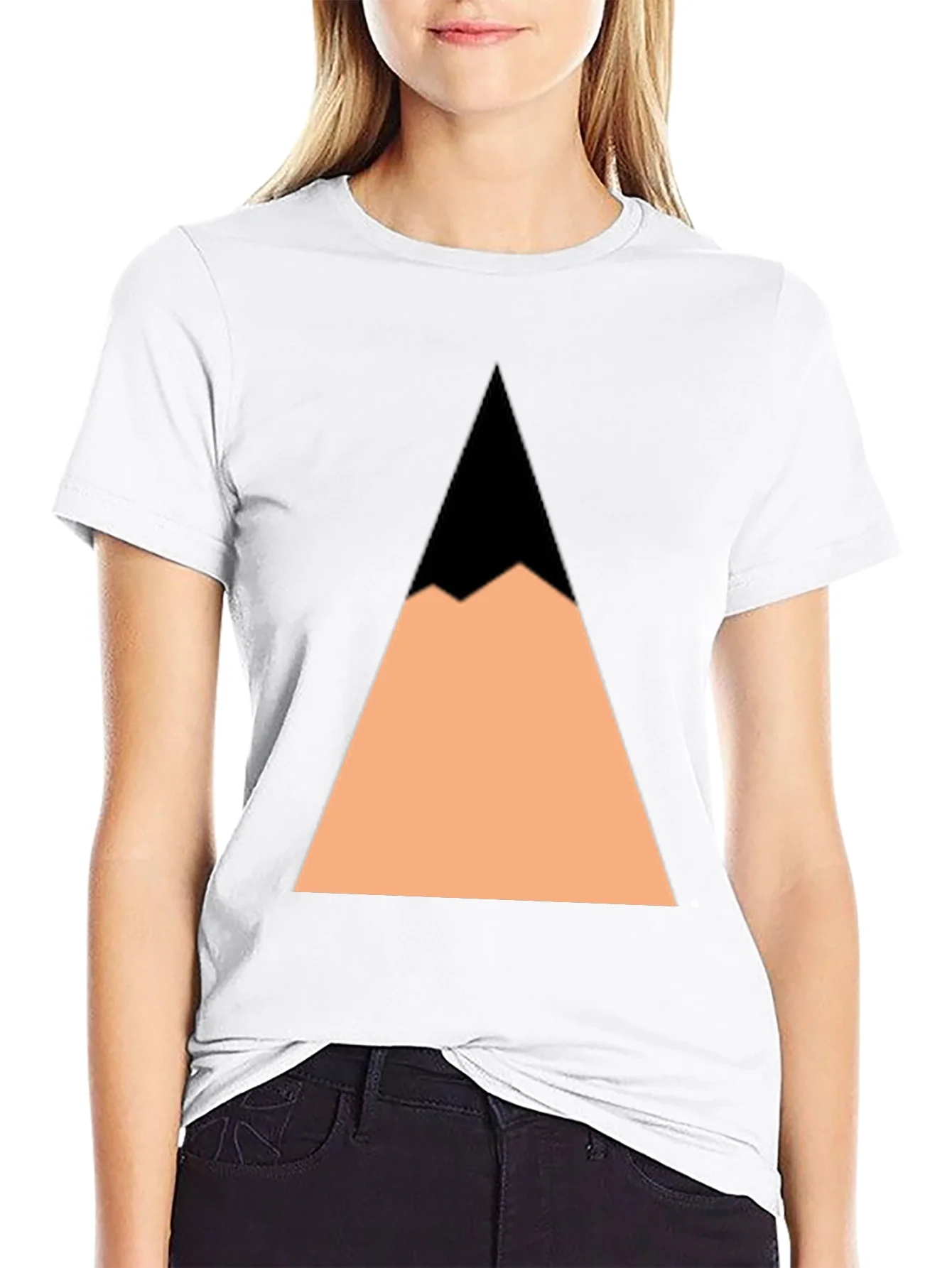 Rebbecca Geometric Mountain Peak Black T-Shirt