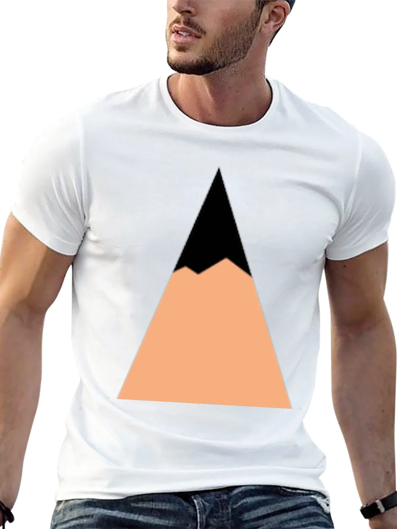 Rebbecca Geometric Mountain Peak Black T-Shirt
