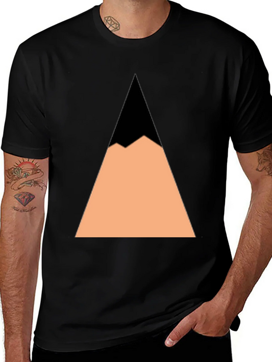 Rebbecca Geometric Mountain Peak Black T-Shirt