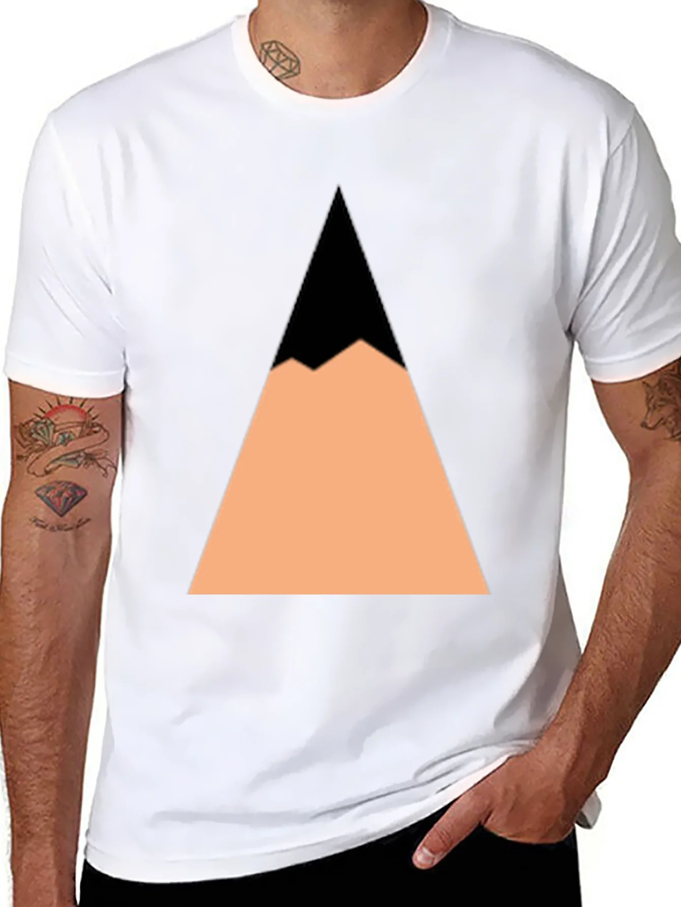 Rebbecca Geometric Mountain Peak Black T-Shirt