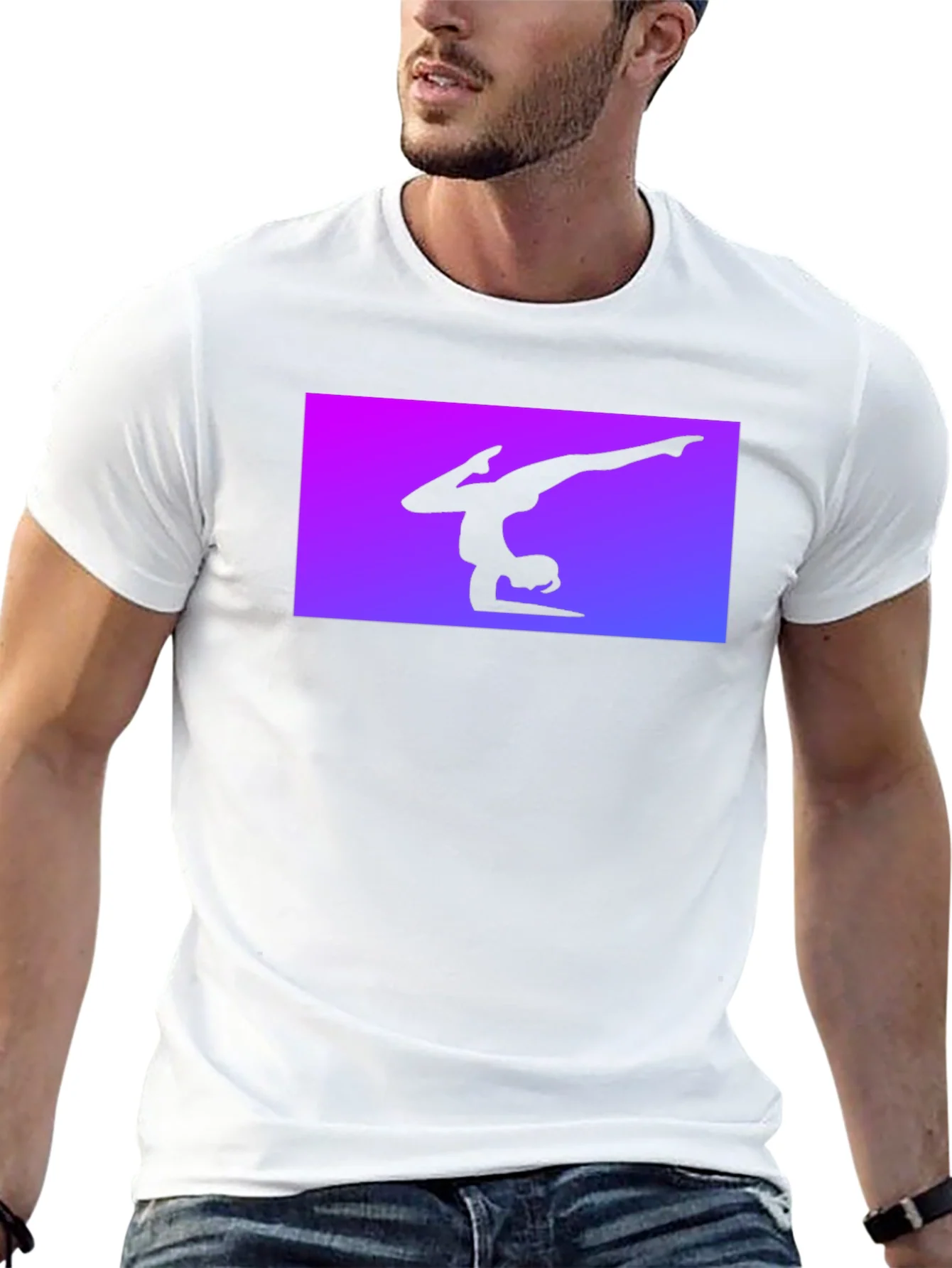 Camiseta Negra con Silueta de Gimnasta