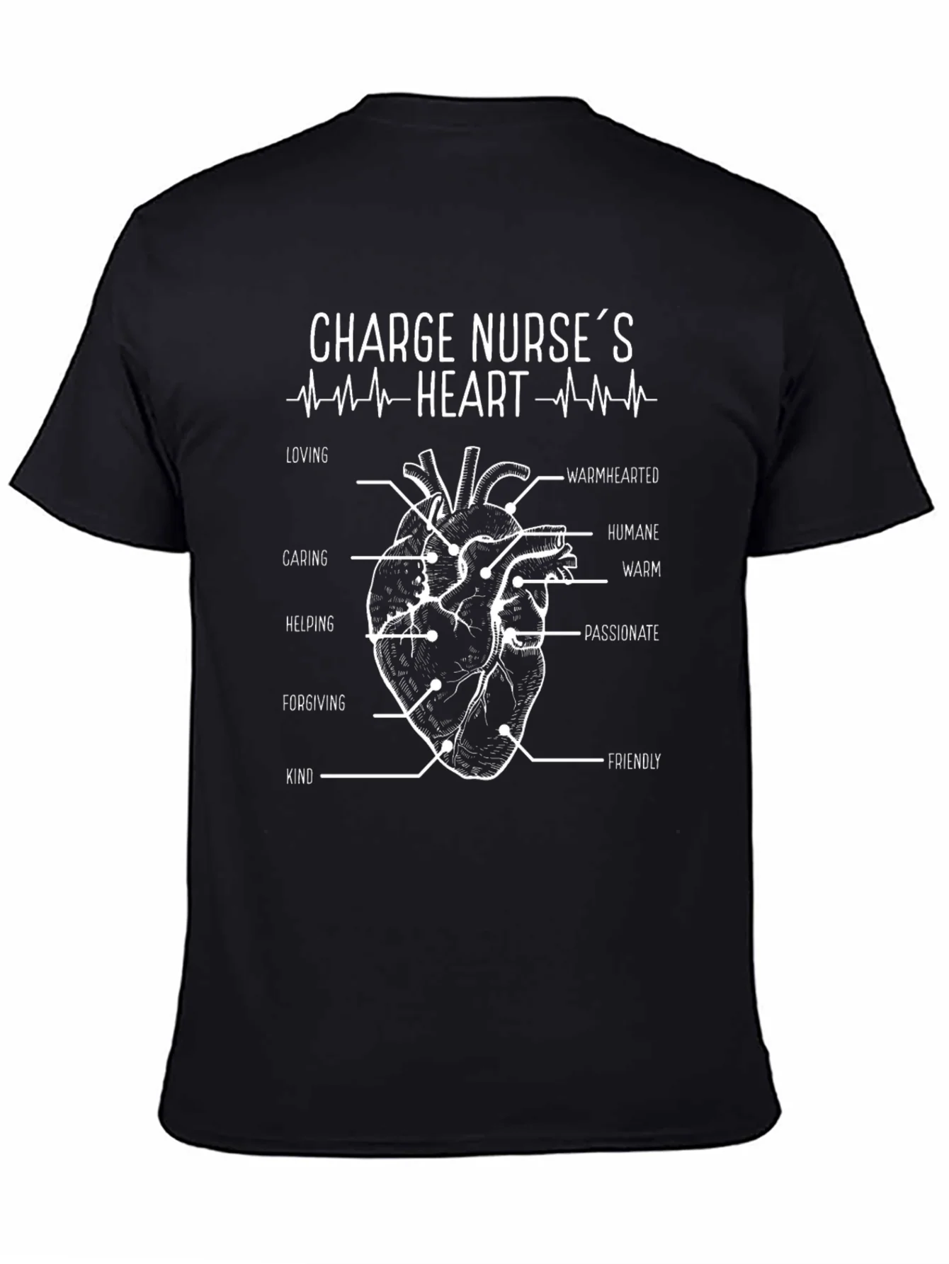 Rebbecca Charge Nurses Heart T-Shirt - Caring Nurse Tee